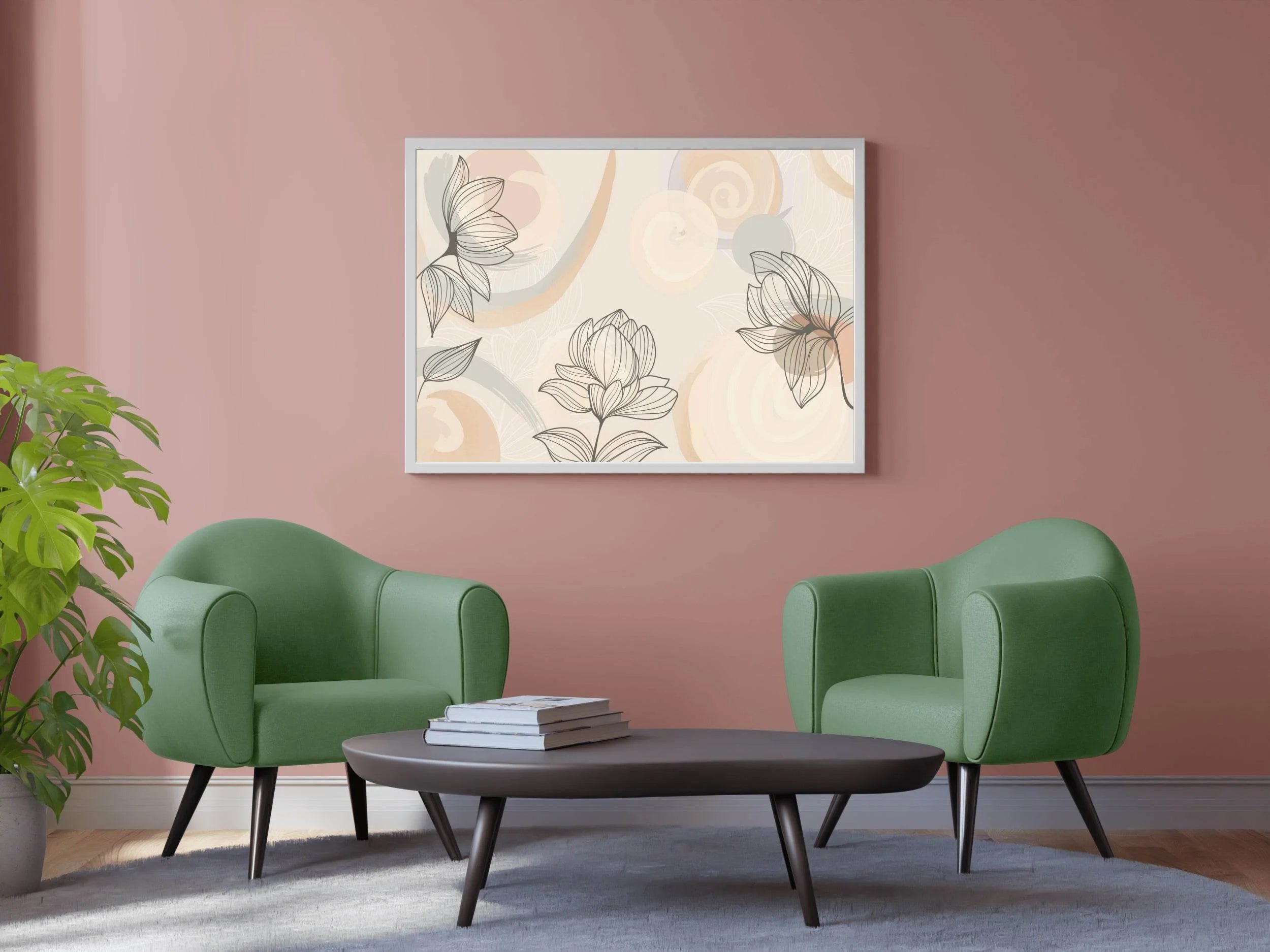 Color Pattern of Violet Flower Wall Art - beink online art store