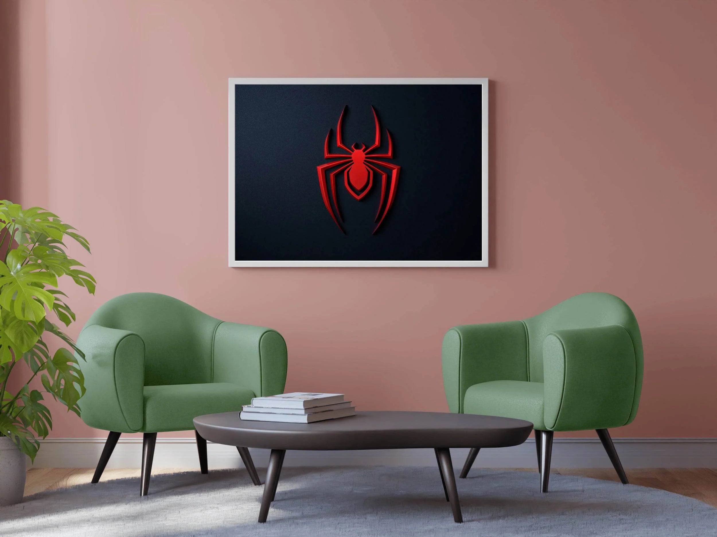Red Spider Man Logo Gaming Wall Art - beink online art store