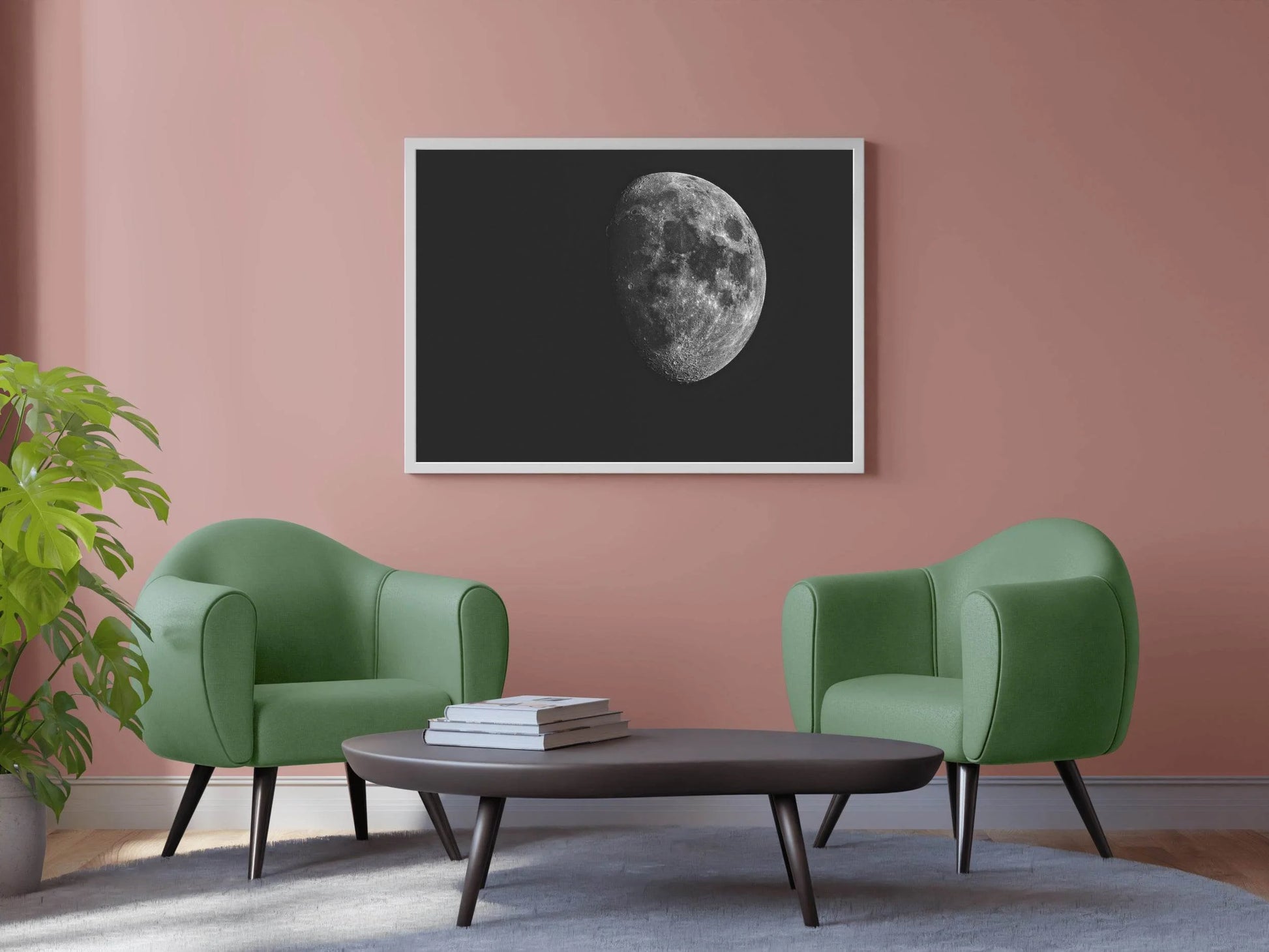Full Moon Black & White Wall Art - beink online art store