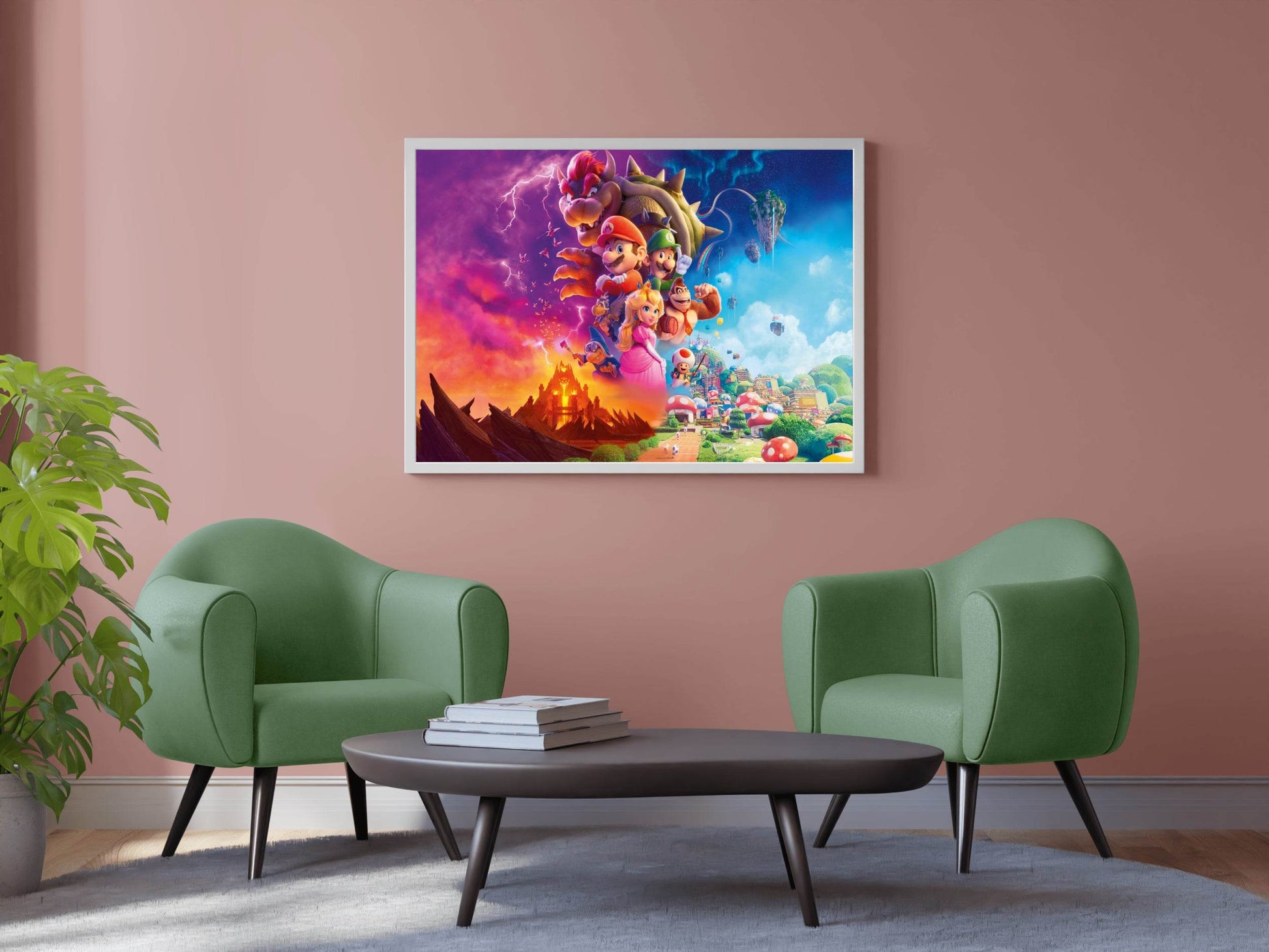 Super Mario Movie and The Mushroom Kingdom Wall Art - beink online art store