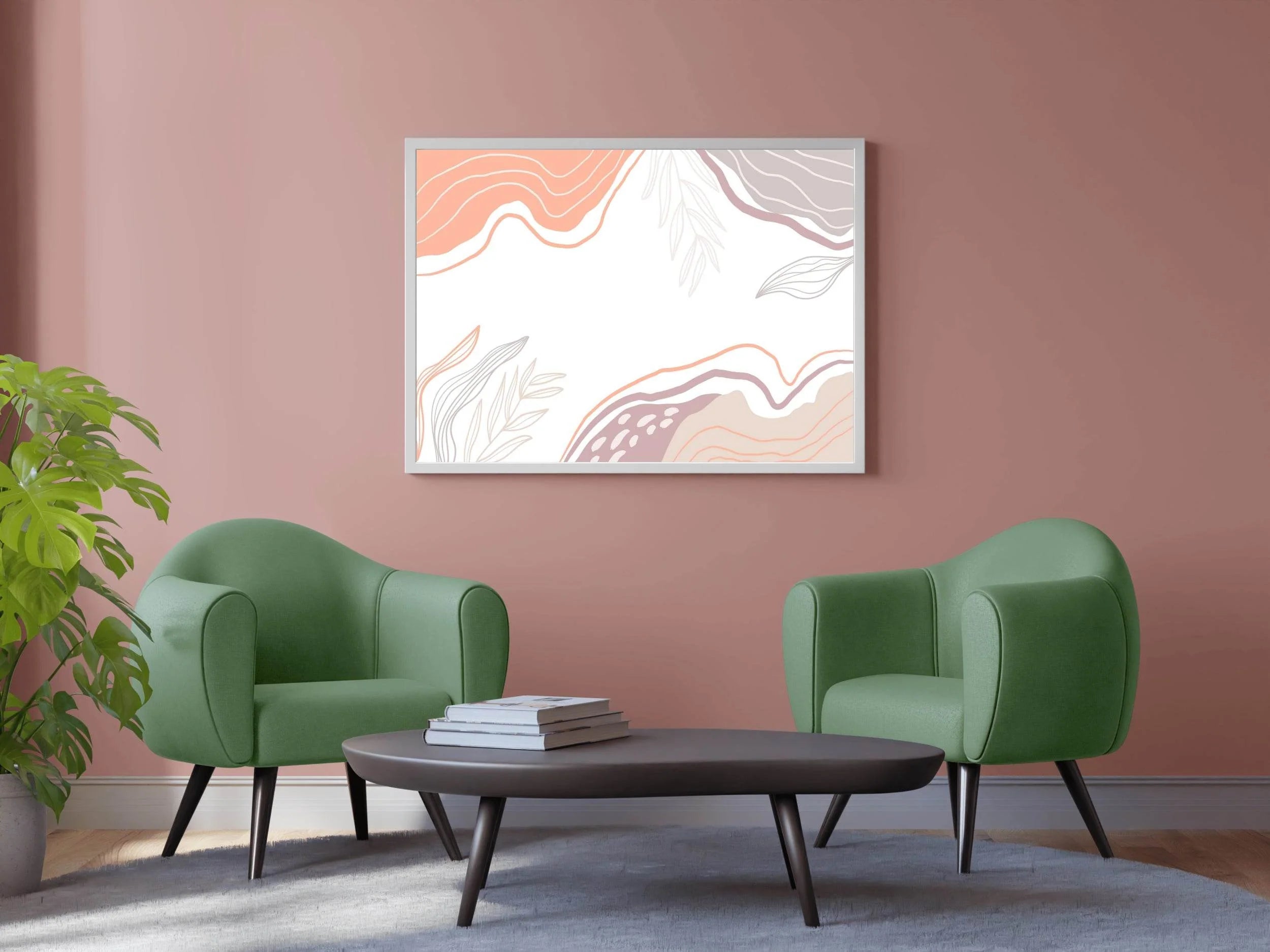Colored Needle Flowers Wall Art - beink online art store