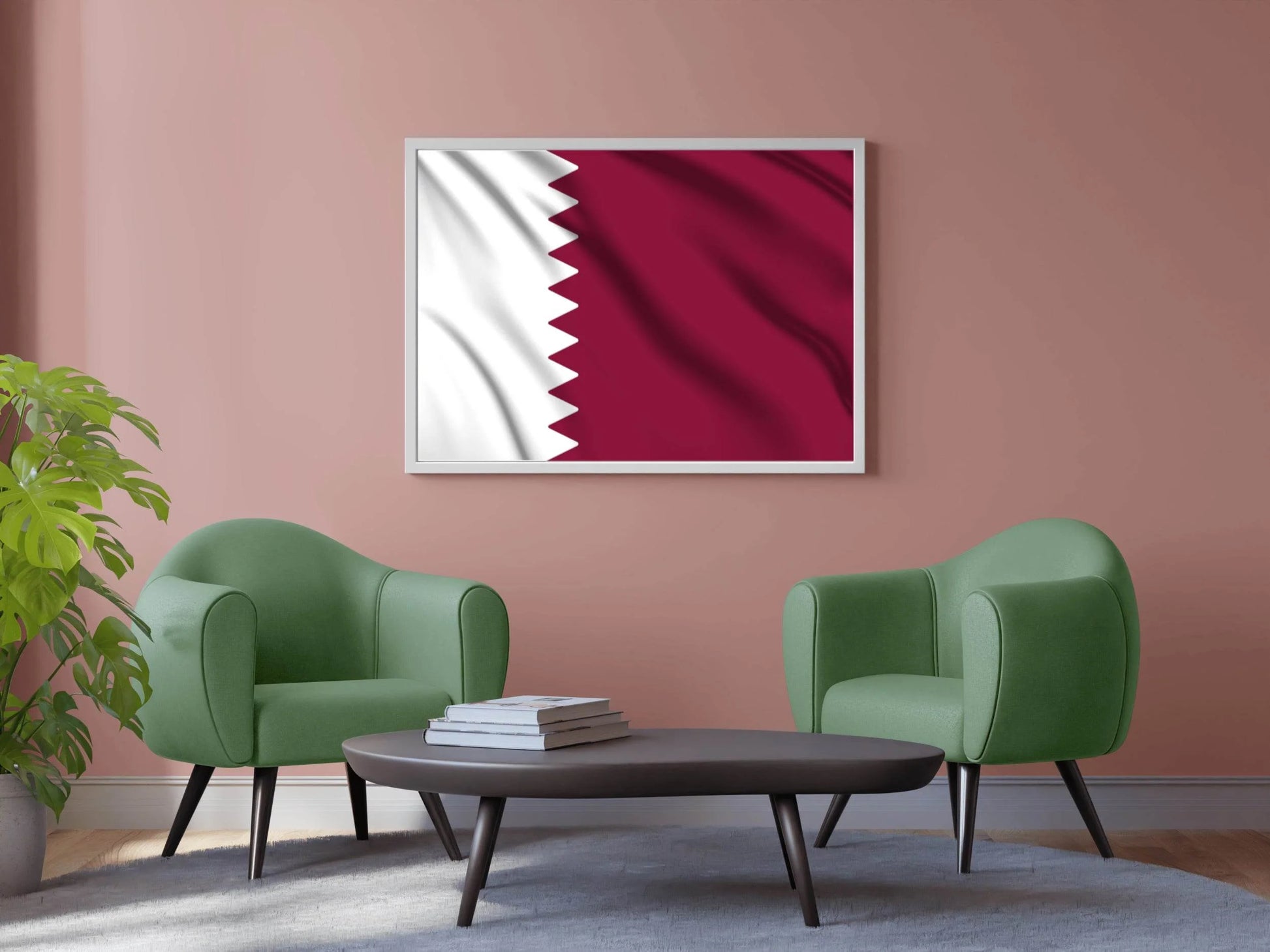 Qatar National Flag Wall Art - beink online art store