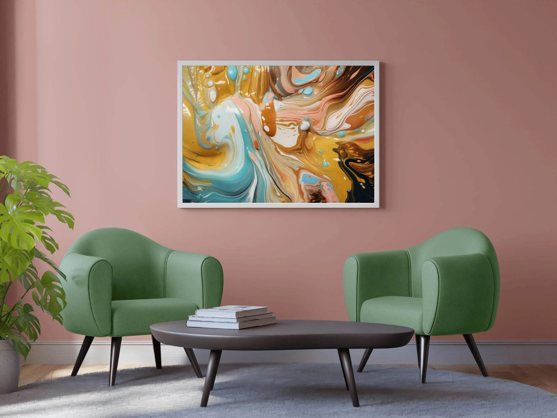 Multicolor Painted Oil Abstract Wall Art - beink online art store