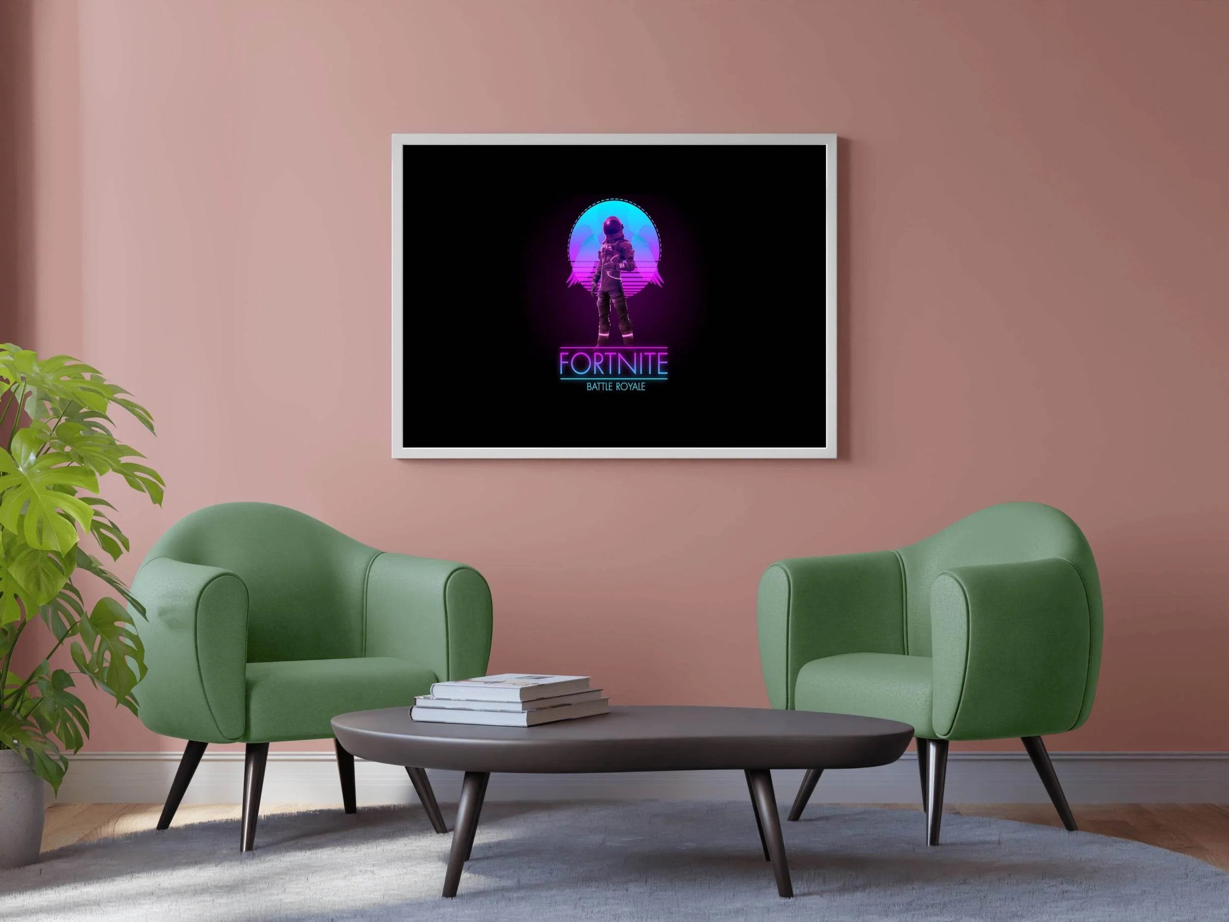 FORTNITE Cool Neon Gaming Wall Art - beink online art store
