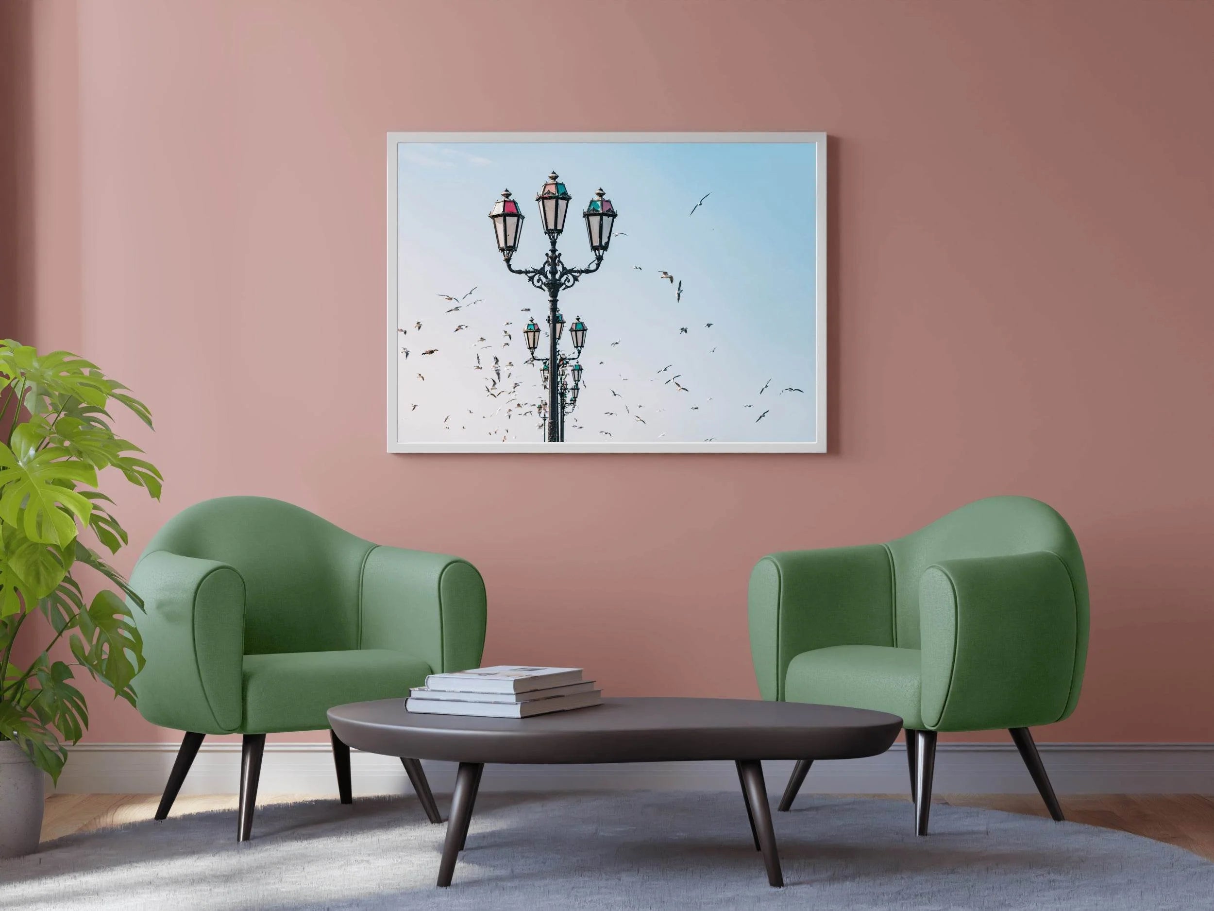 Vintage Lamps and Birds Wall Art - beink online art store