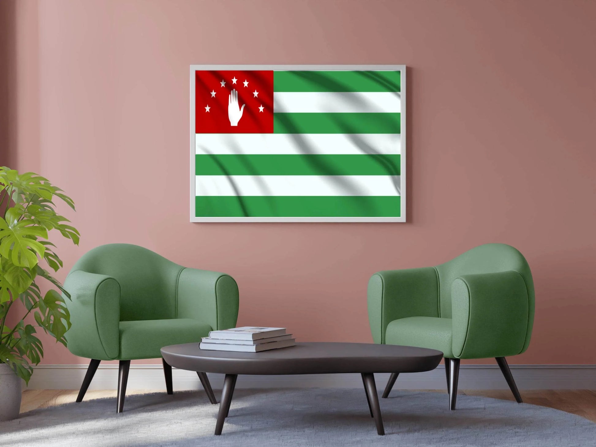 Abkhazia National Flag Wall Art - beink online art store