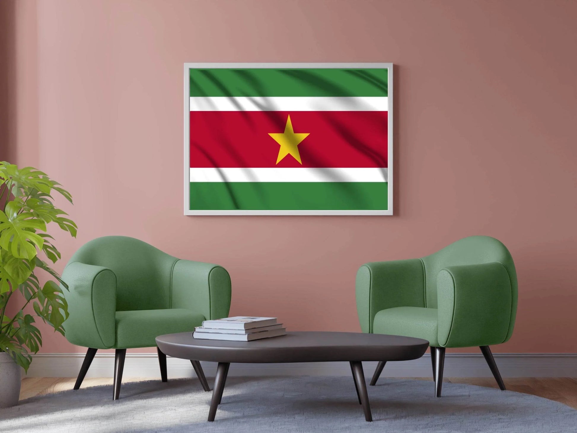 Suriname National Flag Wall Art - beink online art store