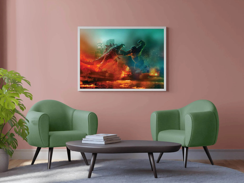 Clash of Titans Godzilla vs King Kong Wall Art - beink online art store