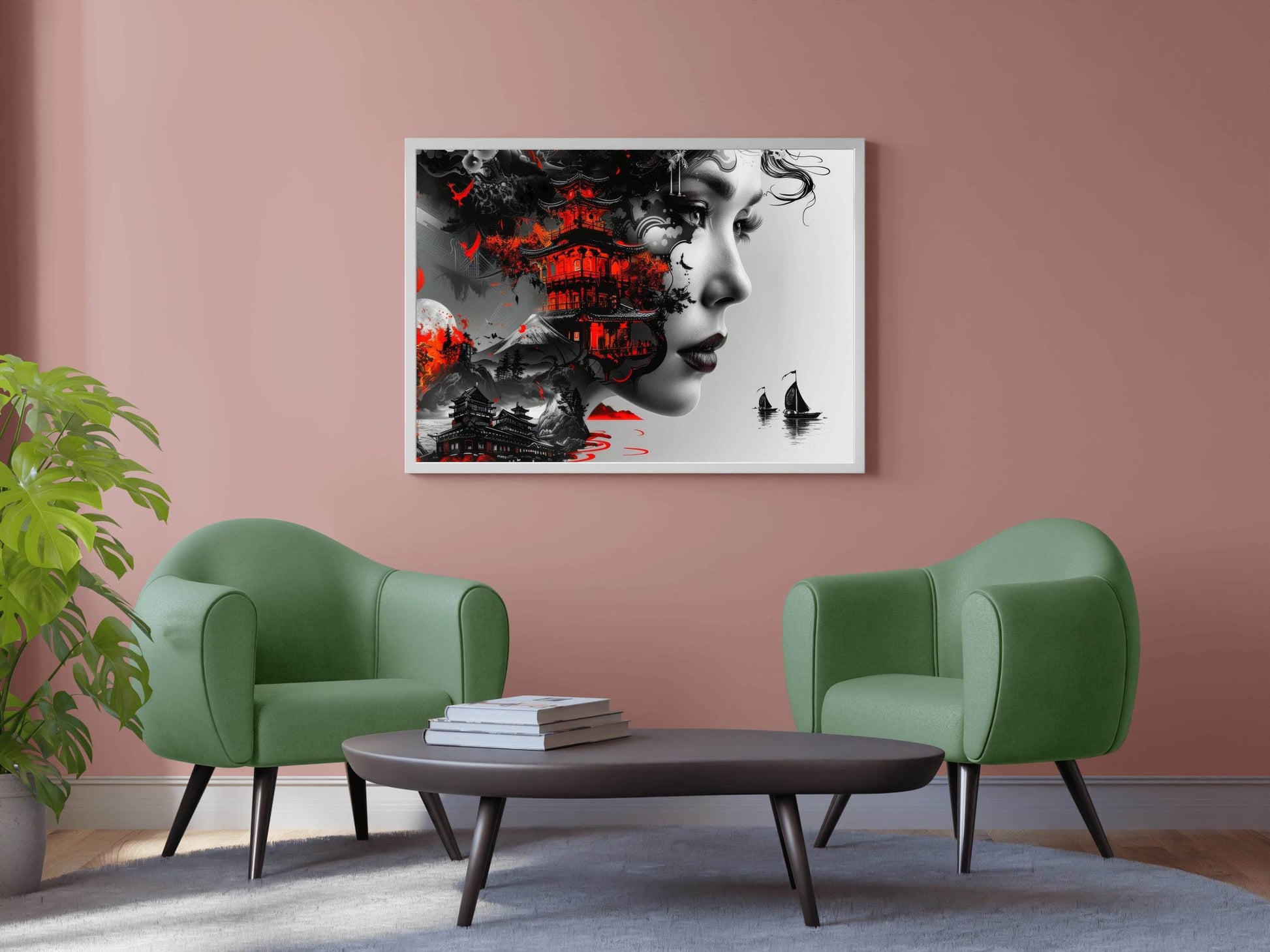 Painting of House With Boats and Beauty Digital Art - beink online art store
