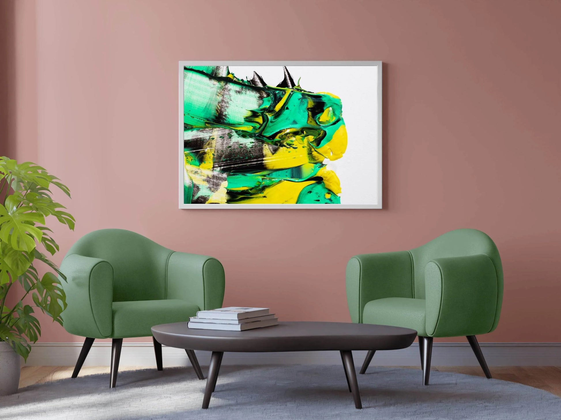 Water Color Horse Brush Strokes Abstract Wall Art - beink online art store