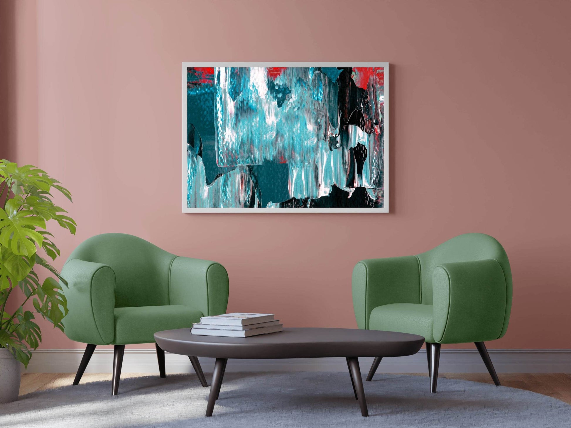 Falling Oil Paint Brush Strokes Abstract Wall Art - beink online art store