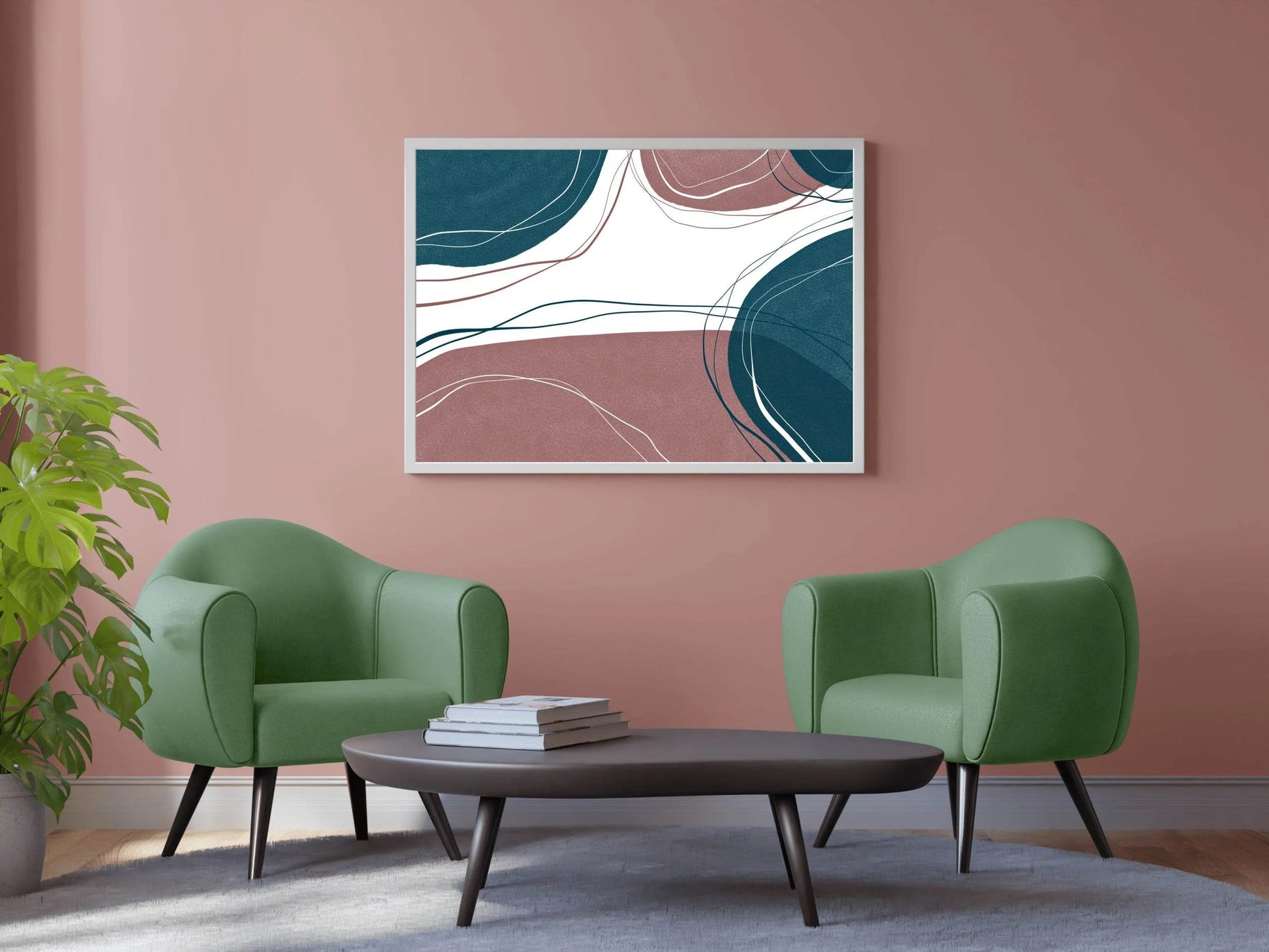 Colorful Wavy Background Abstract Wall Art - beink online art store