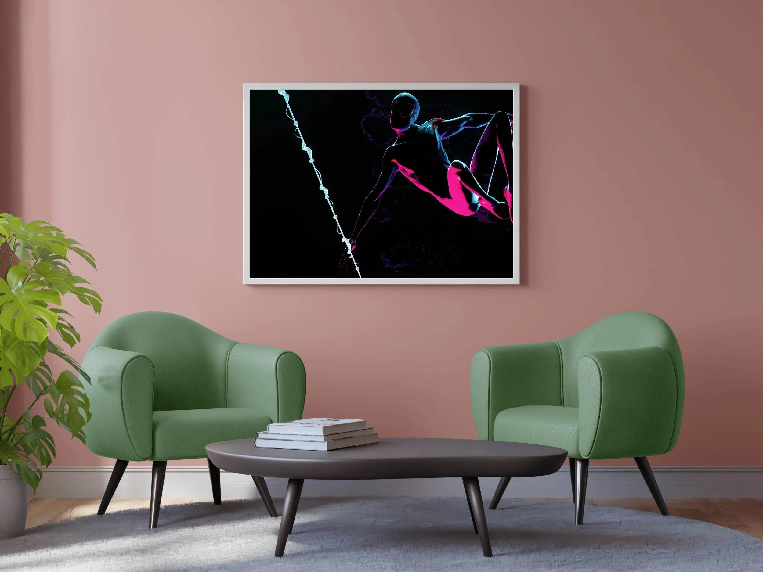 Spider Man NEON Miles Morales Gaming Wall Art - beink online art store