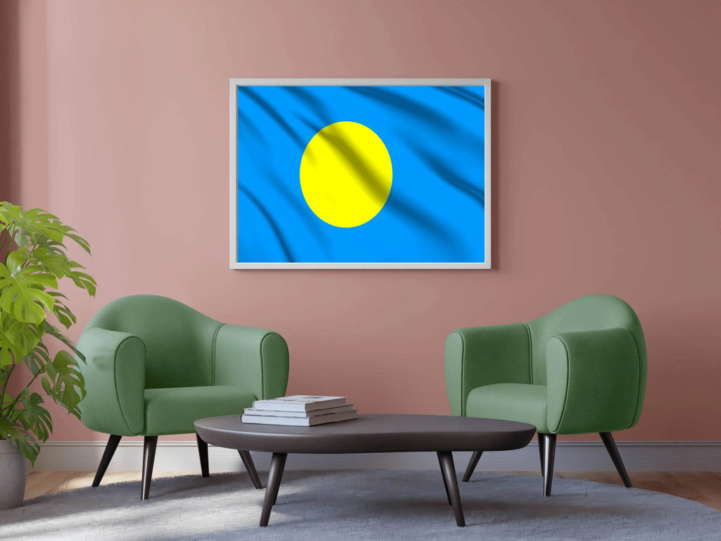 Palau National Flag Wall Art - beink online art store