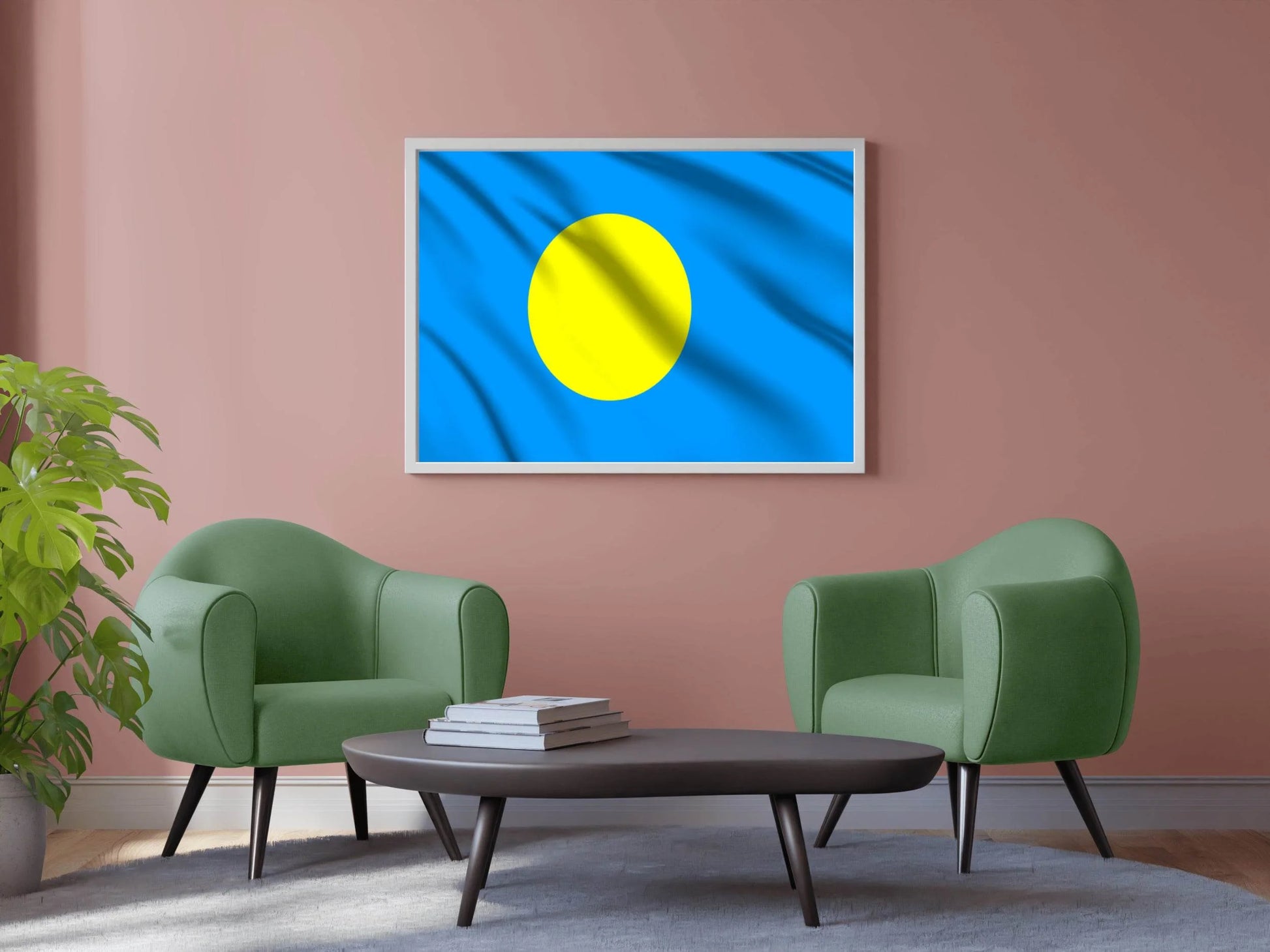 Palau National Flag Wall Art - beink online art store