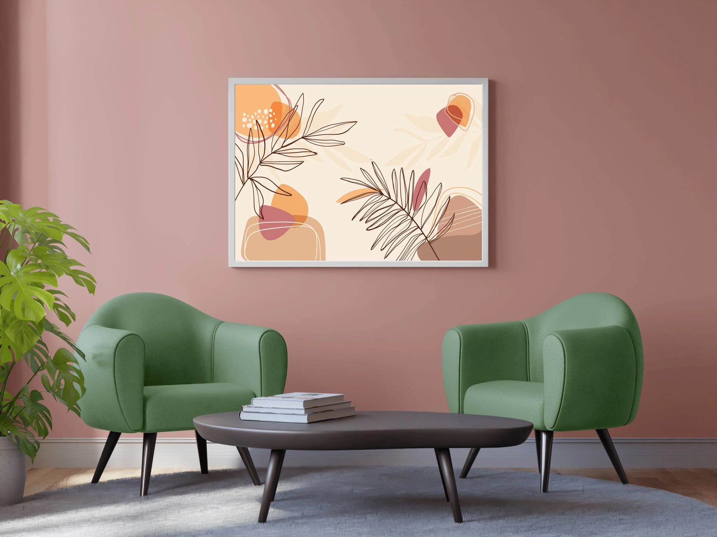 Large Needle Leaves Wall Art - beink online art store