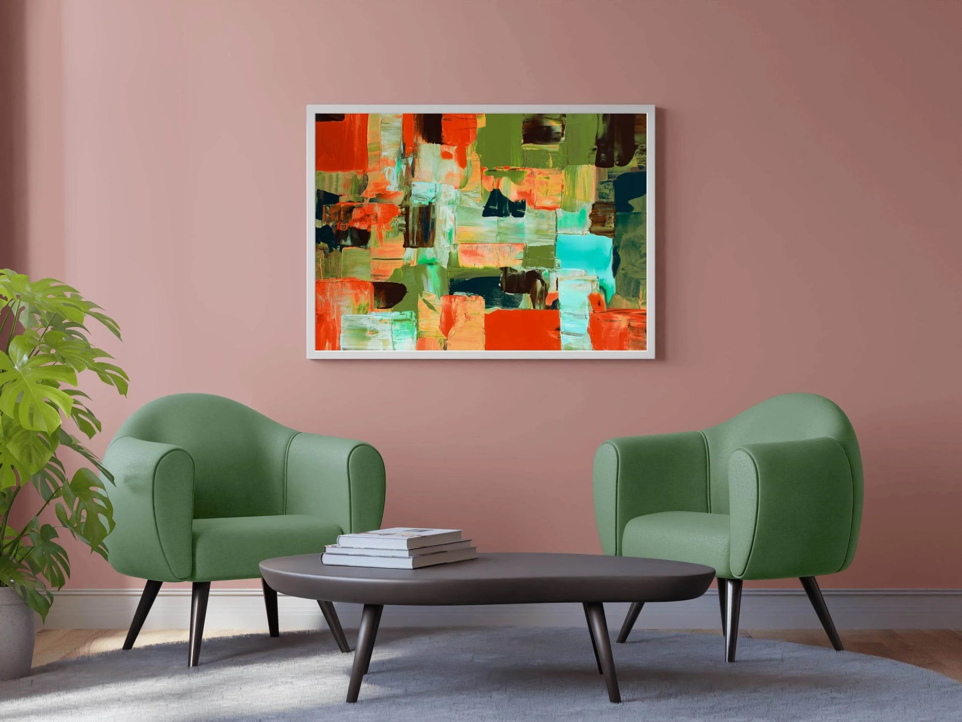 Brazil Image Brush Stroke Abstract Wall Art - beink online art store
