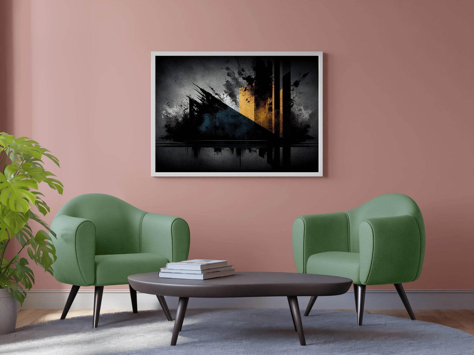 Grunge Dirty Old Stained Abstract Wall Art - beink online art store