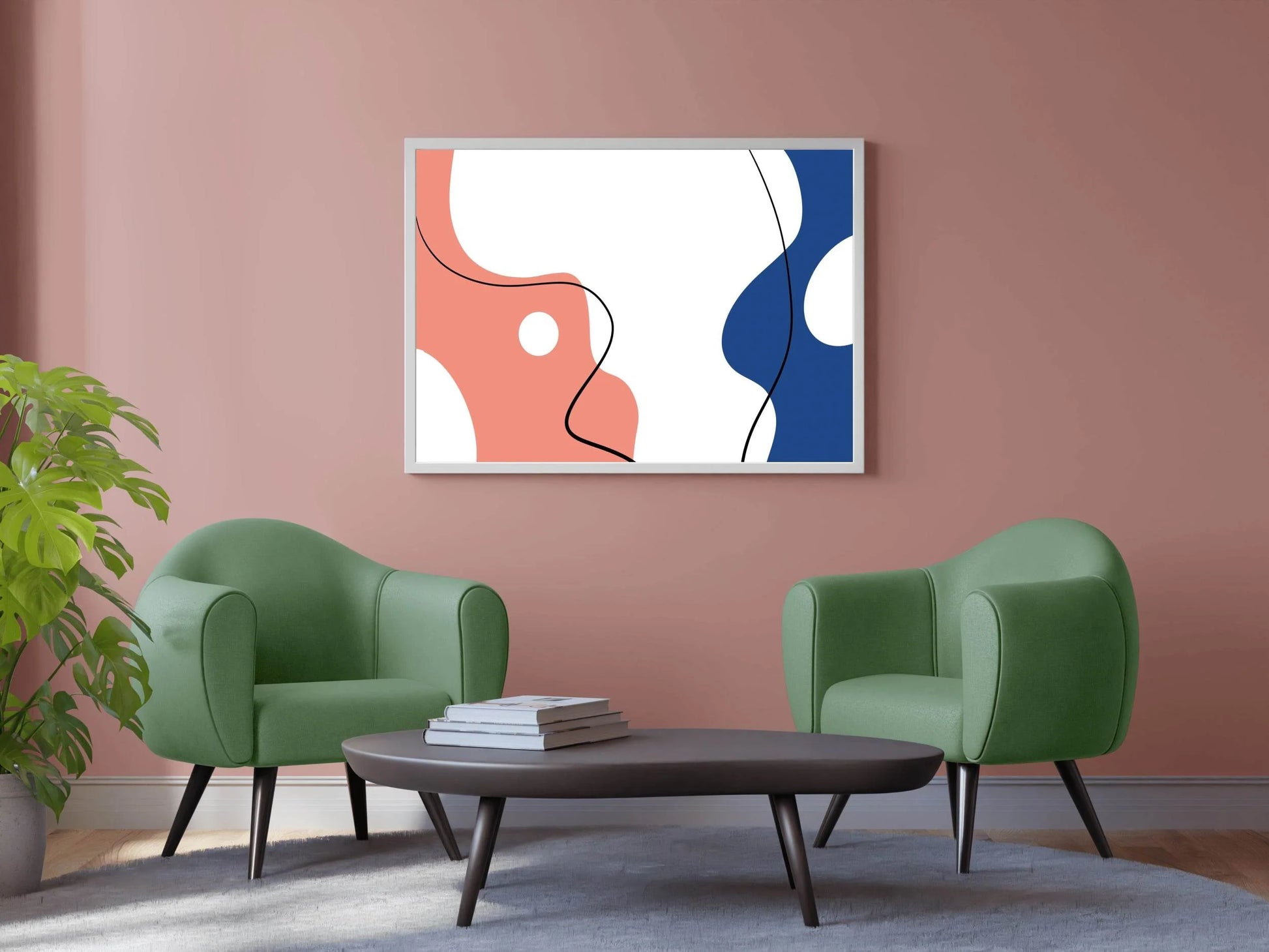 Handmade Opposite Faces Abstract Wall Art - beink online art store