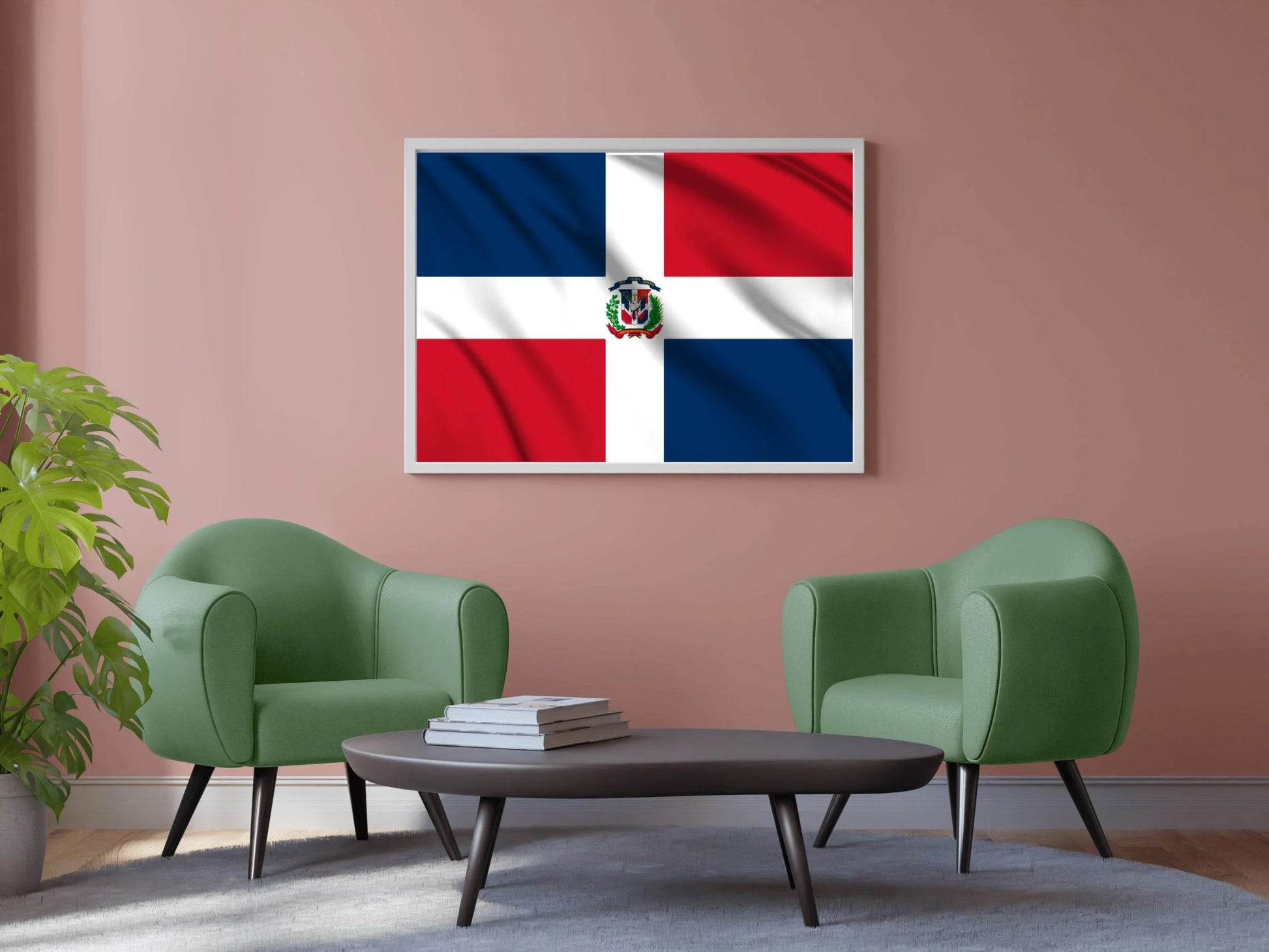 Dominican Republic National Flag Wall Art - beink online art store