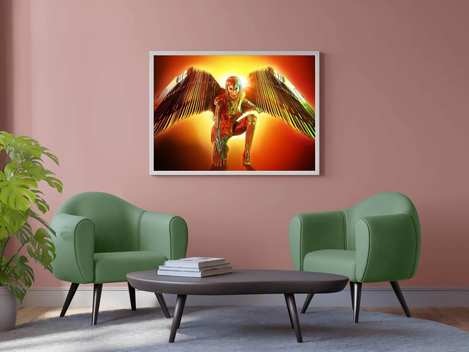 Wonder Woman 1984 with Golden Wings Wall Art - beink online art store