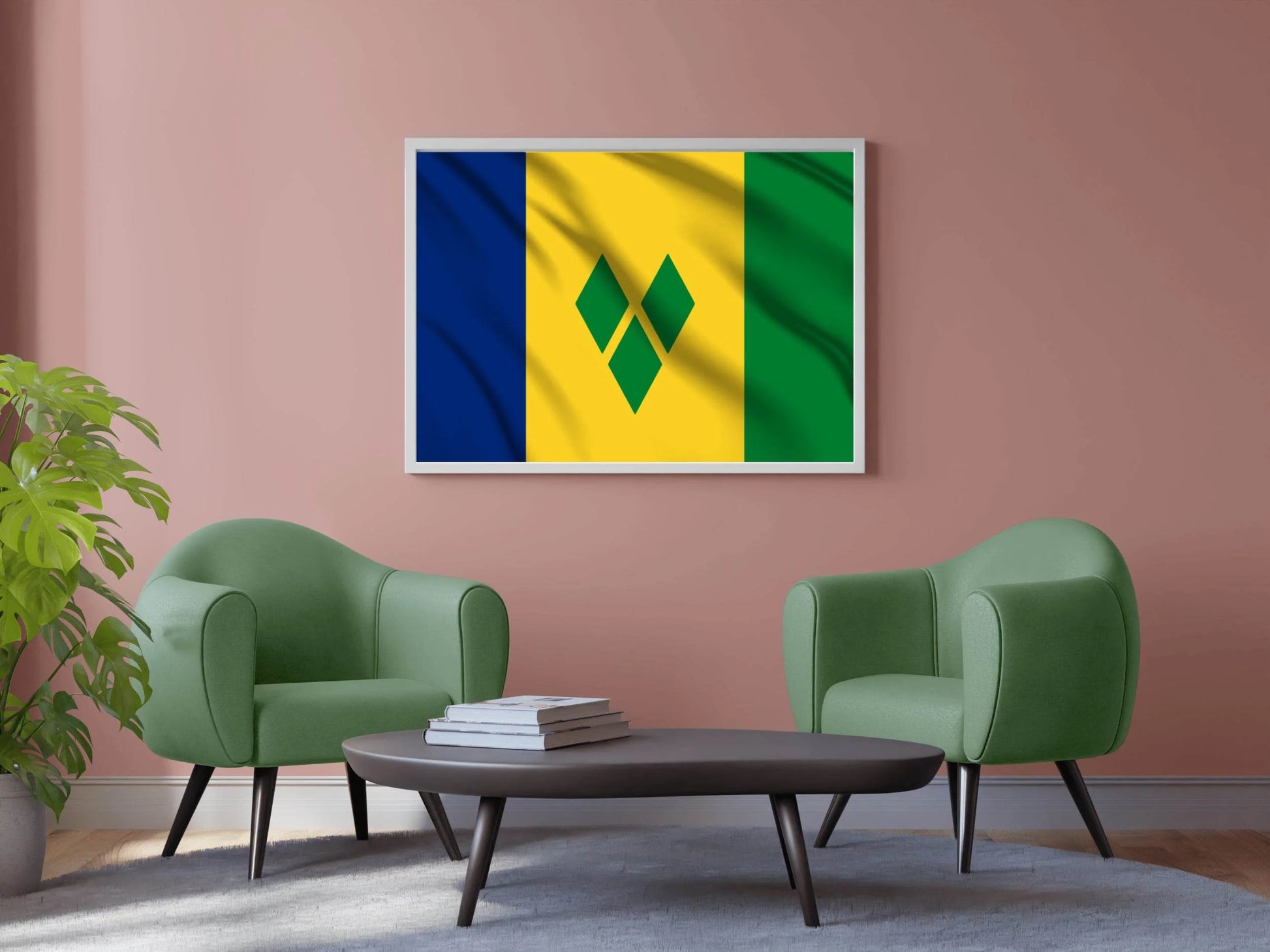 Saint Vincent and the Grenadines National Flag Wall Art - beink online art store