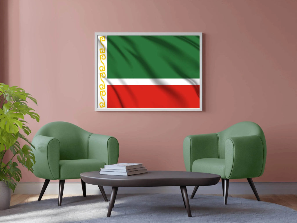 Chechnya National Flag Wall Art - beink online art store