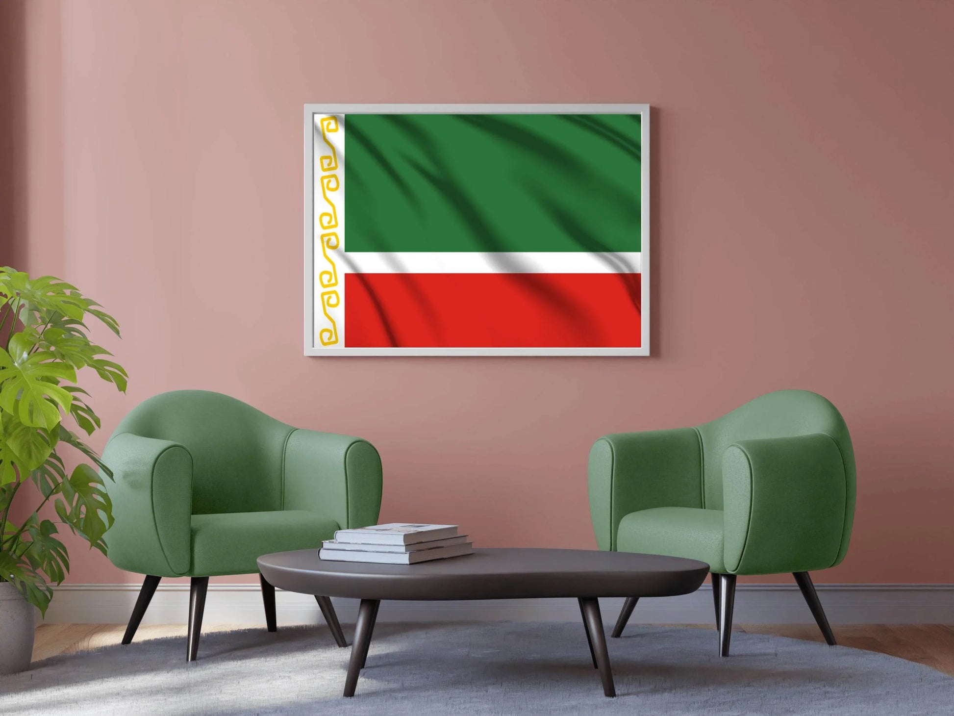 Chechnya National Flag Wall Art - beink online art store