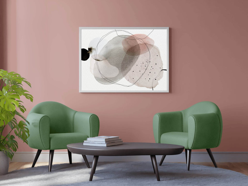 Handdrawn Watercolor Shapes Abstract Wall Art - beink online art store