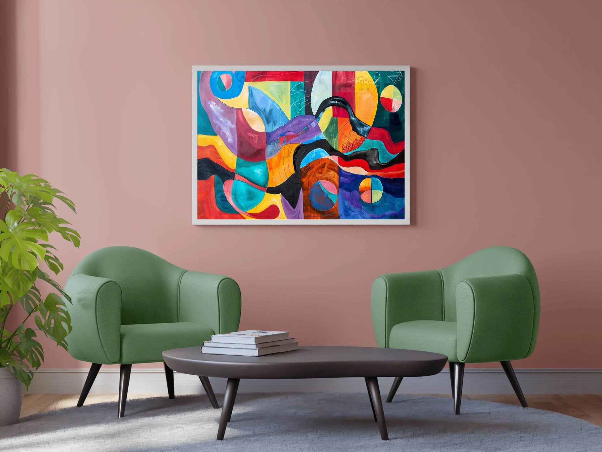 Geometric Shapes And Lines Painting Wall Art - beink online art store