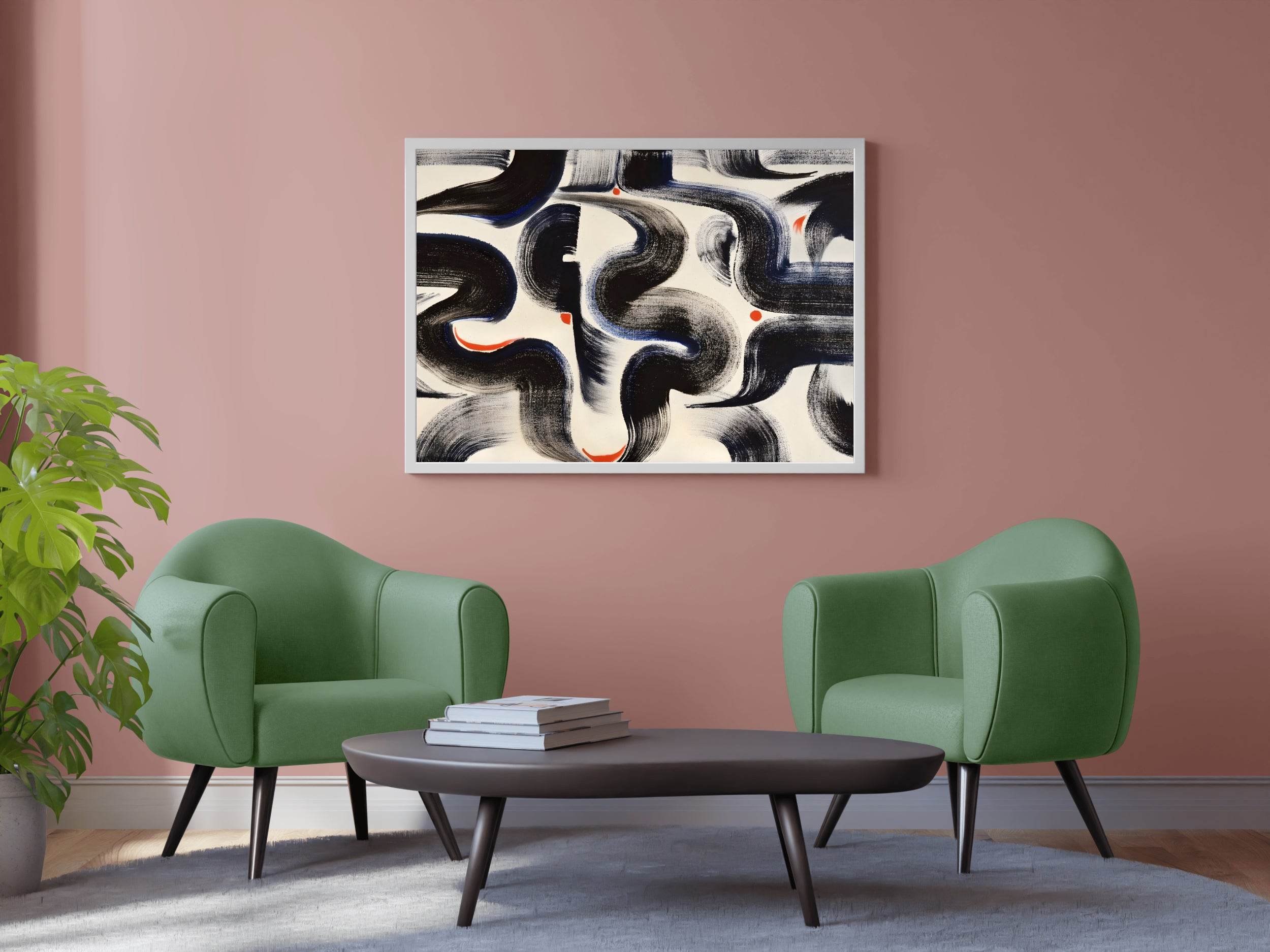 Intertwined Currents Modern Wall Art - beink online art store