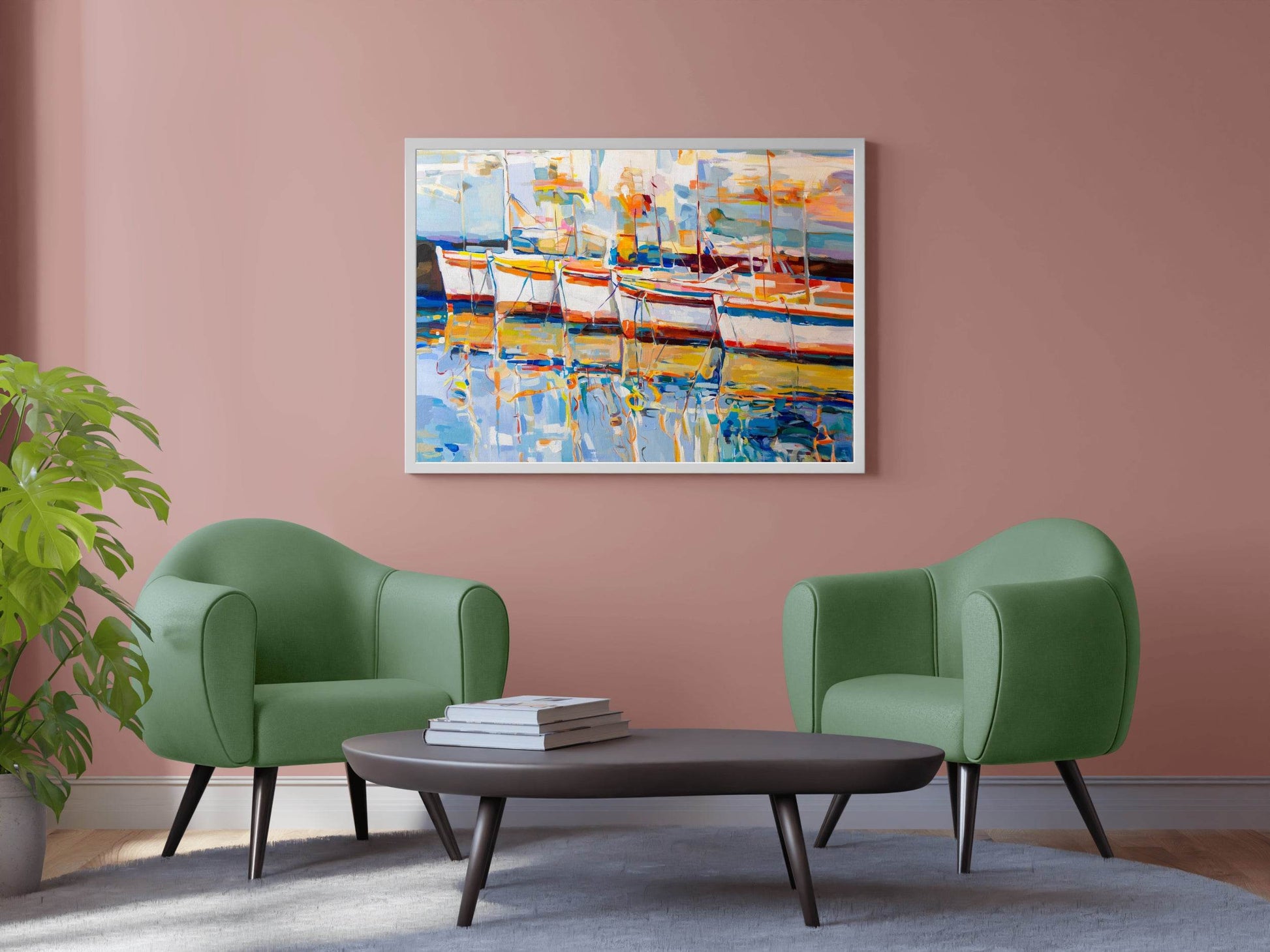 Fishing Boats Pier Wall Art - beink online art store