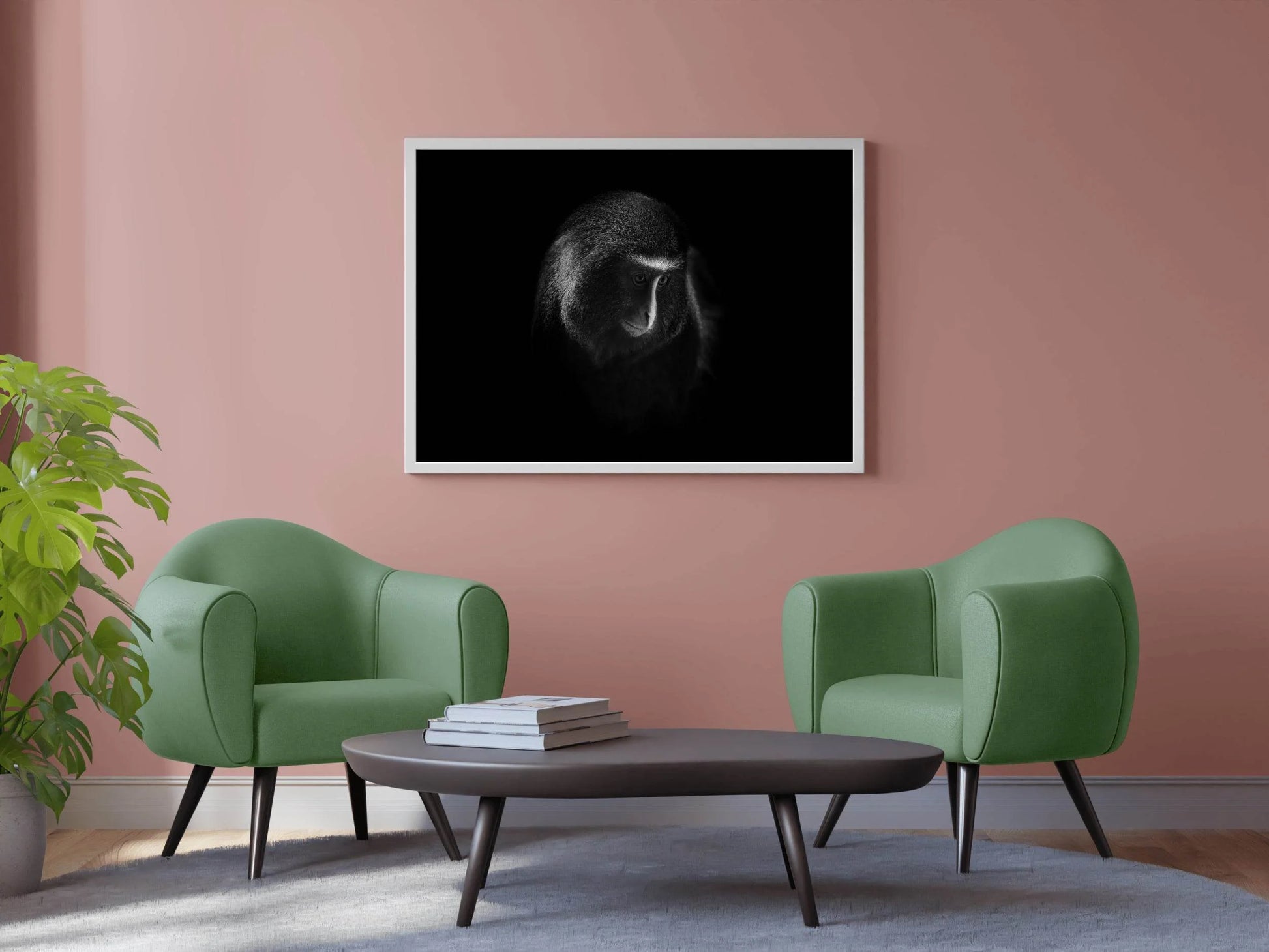 Owl Faced Moneky Black & White All Art - beink online art store