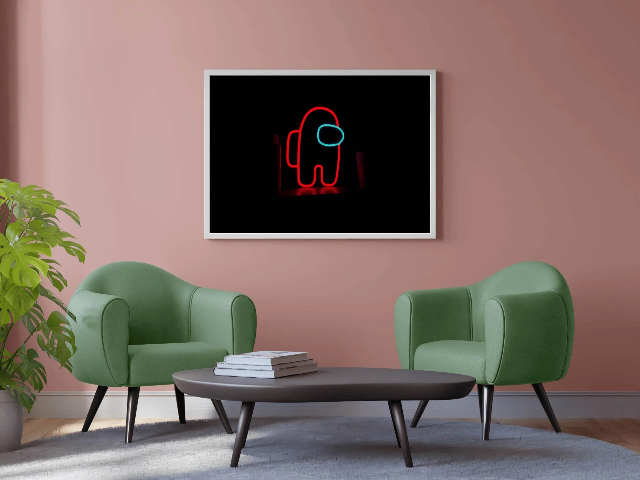 Neon Among us Gaming Wall Art - beink online art store