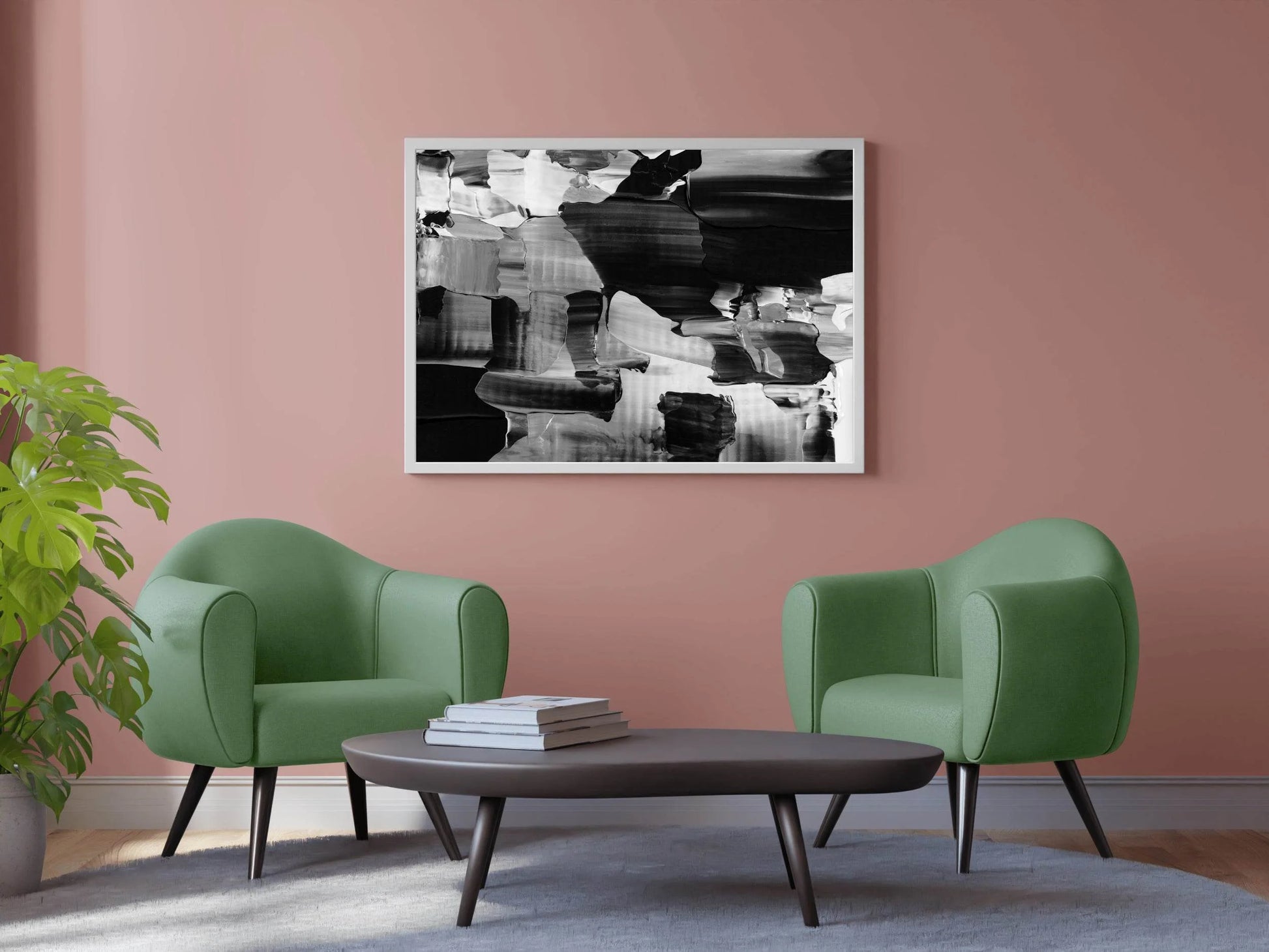 Grunge Black and White Background Abstract Wall Art - beink online art store
