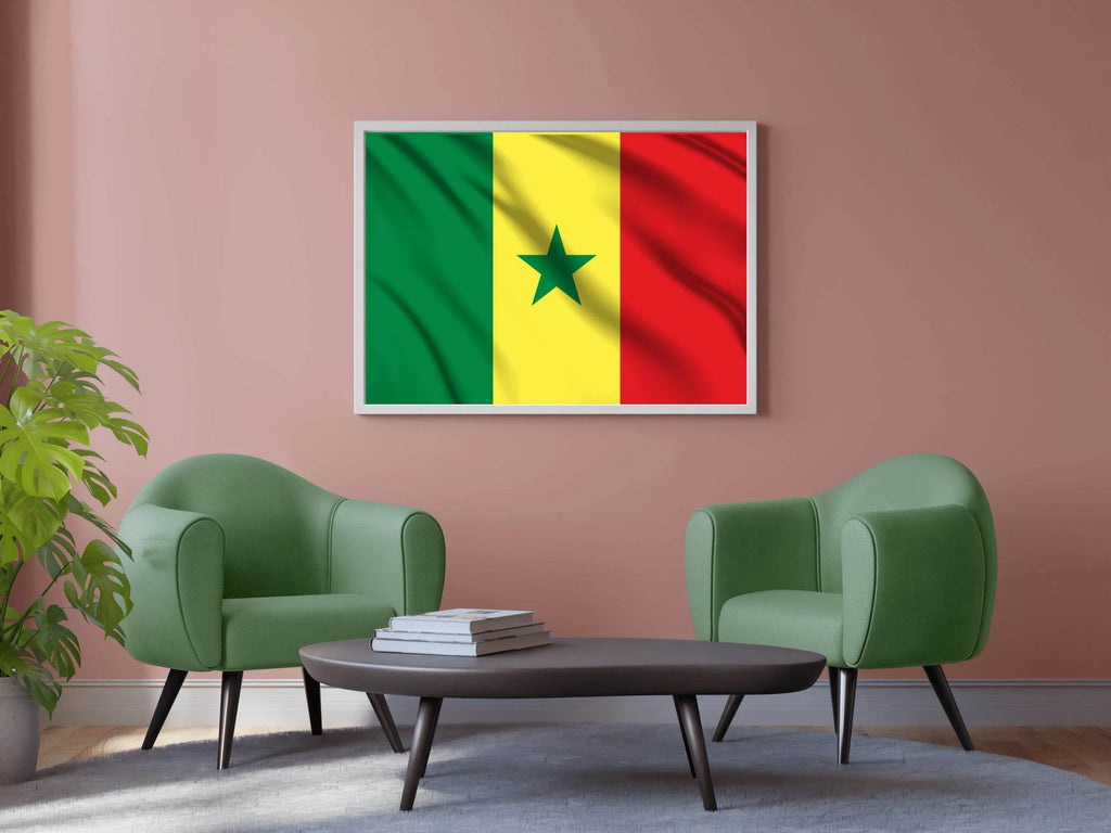 Senegal National Flag Wall Art - beink online art store