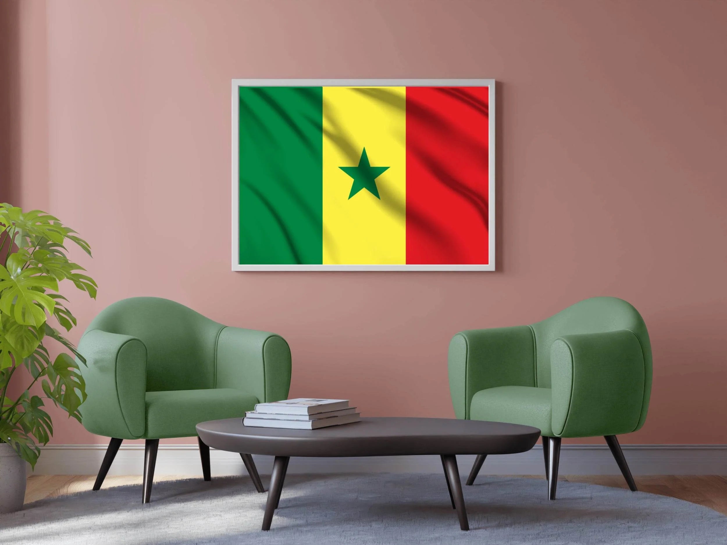 Senegal National Flag Wall Art - beink online art store