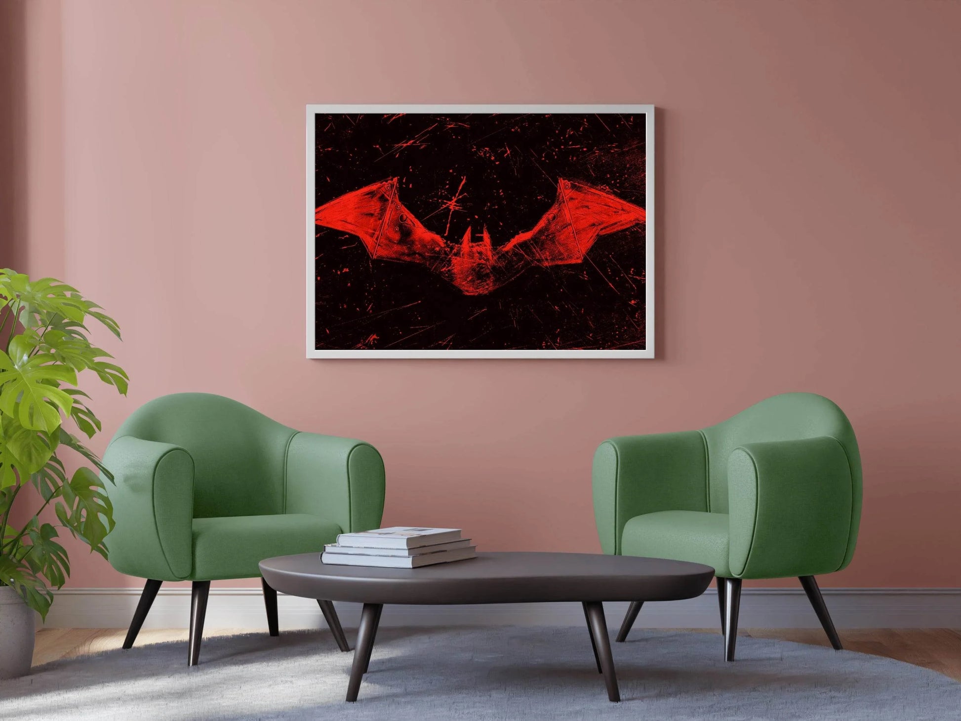 The Batman Red Logo Wall Art - beink online art store