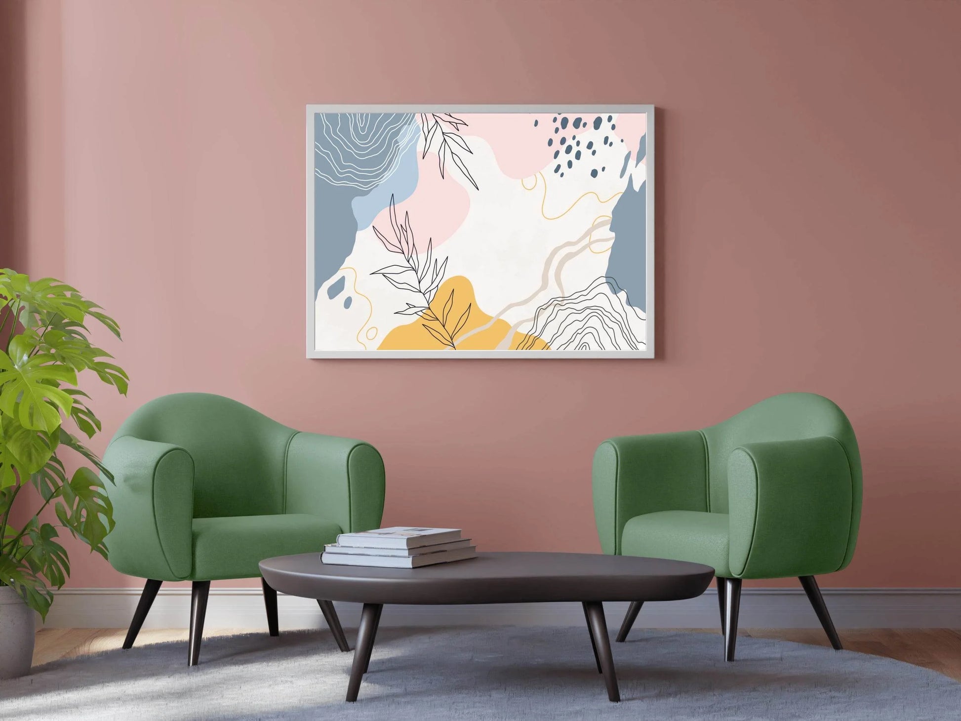 Wisteria Frutescens Flower With Colored Background Wall Art - beink online art store