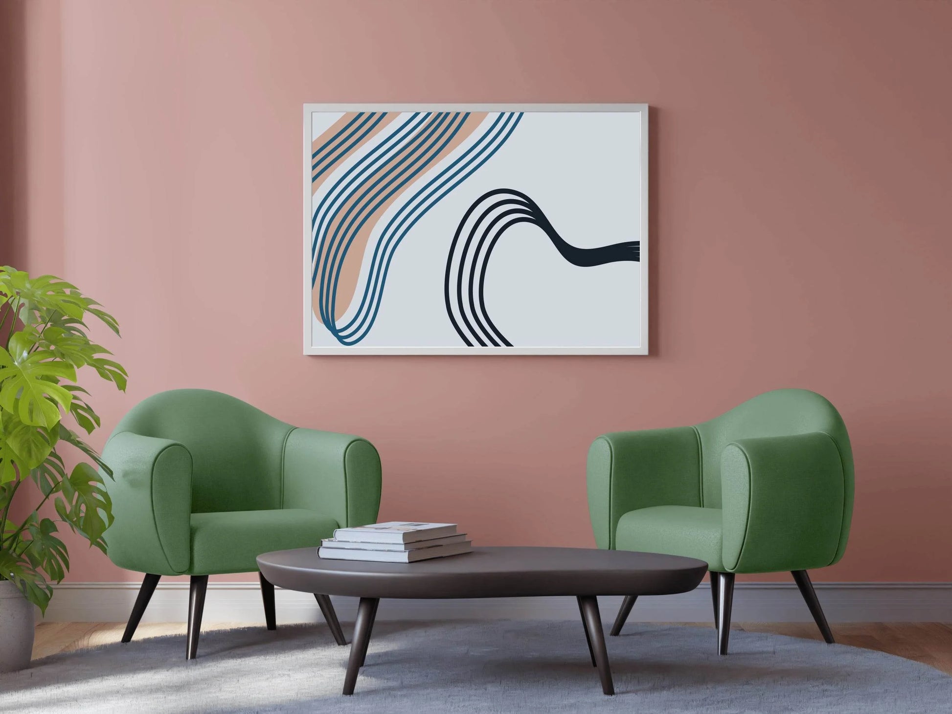 Handdrawn Irregular Lines Abstract Wall Art - beink online art store