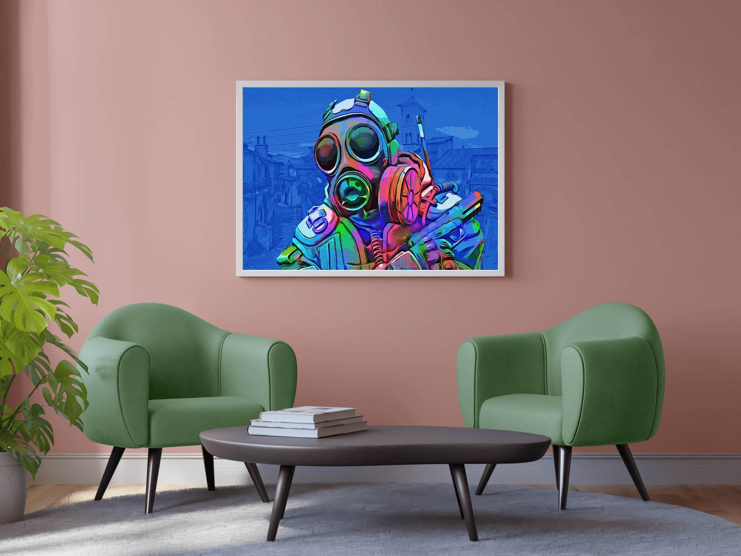 CSGO Toxic Blue Gaming Wall Art - beink online art store