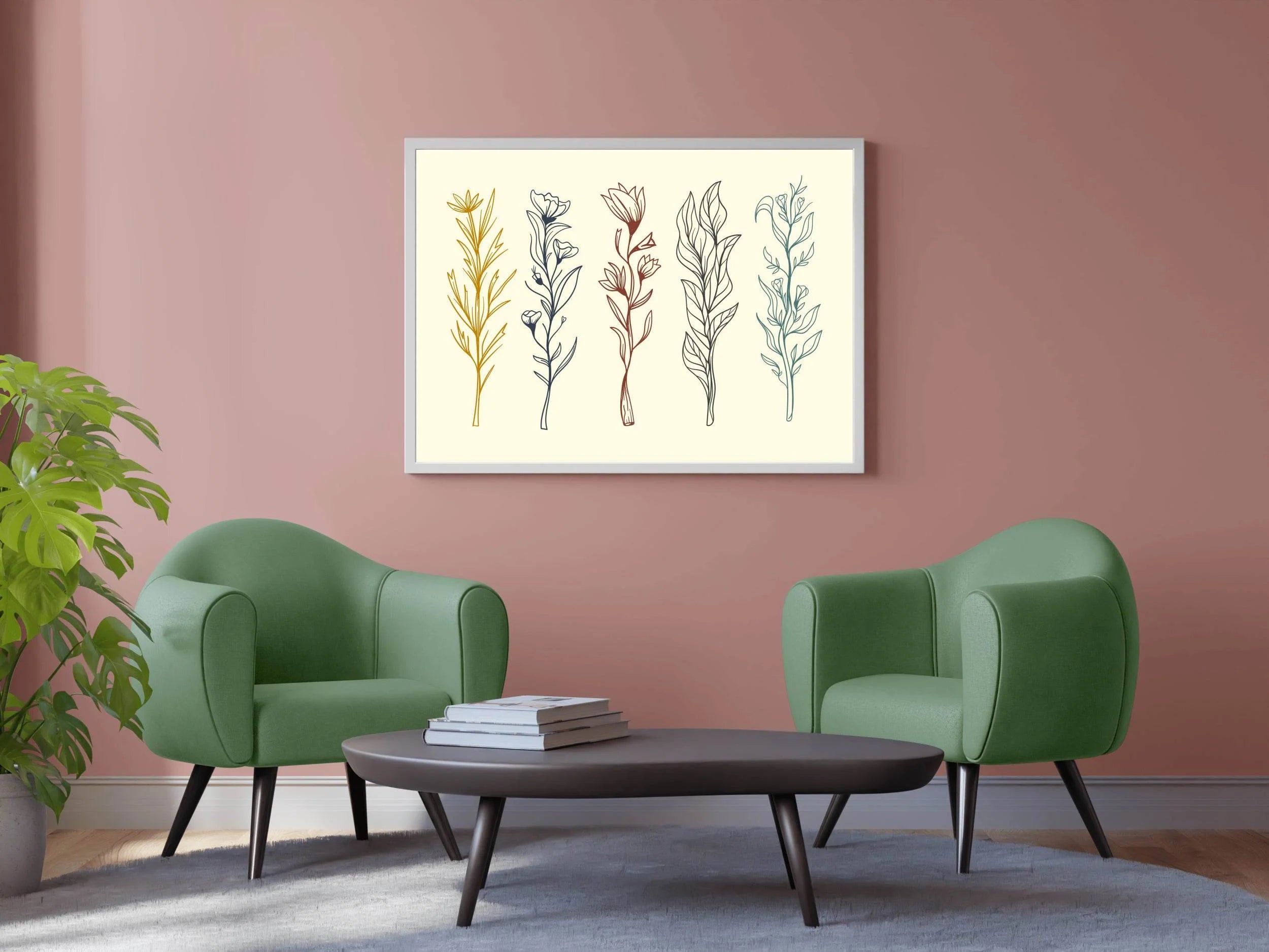 Flower Branches Wall Art - beink online art store