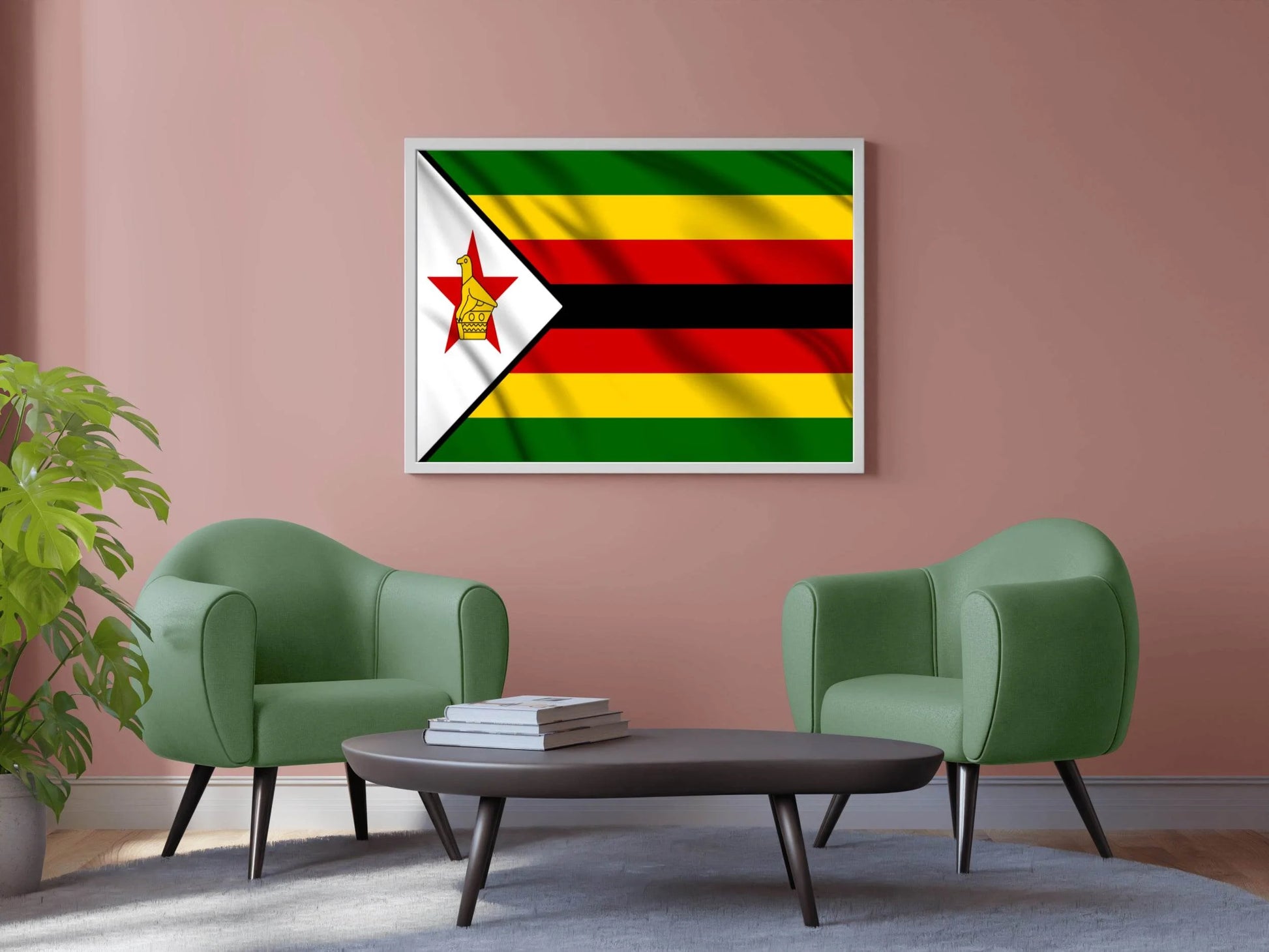 Zimbabwe National Flag Wall Art - beink online art store
