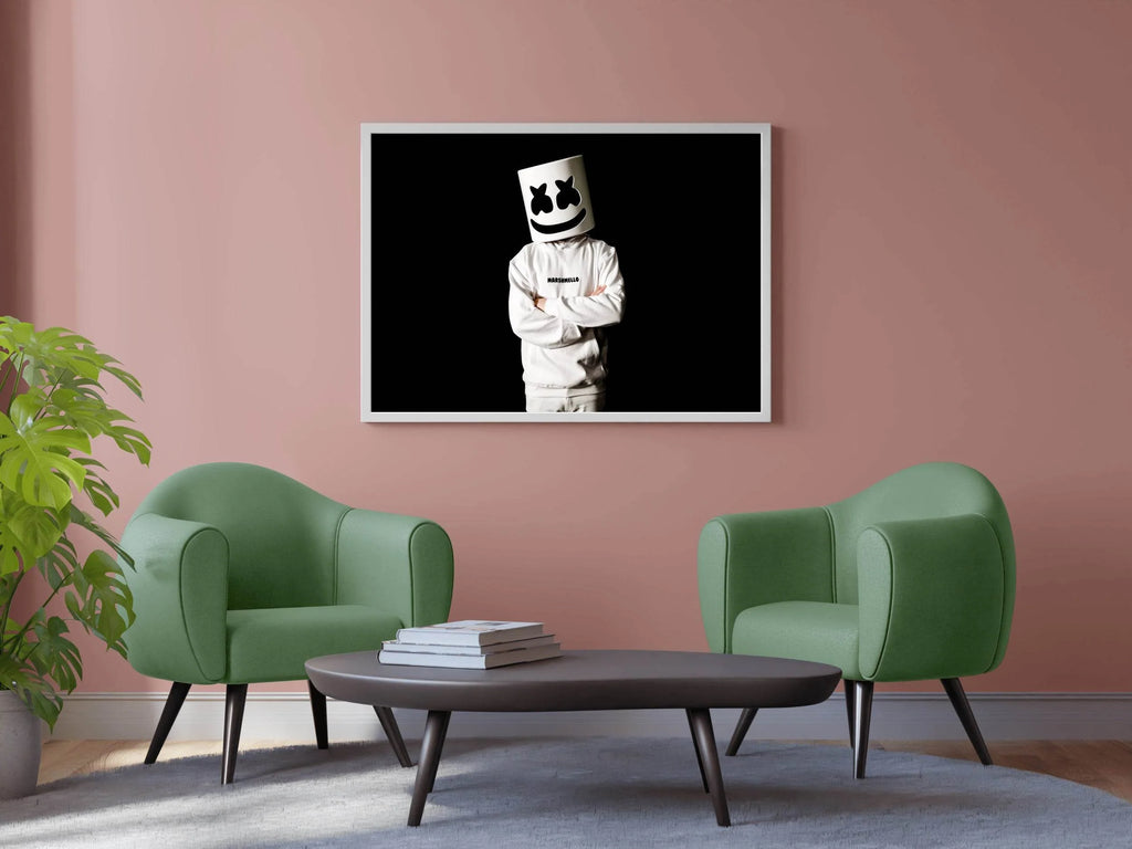 Marshmello Black & White Wall Art - beink online art store