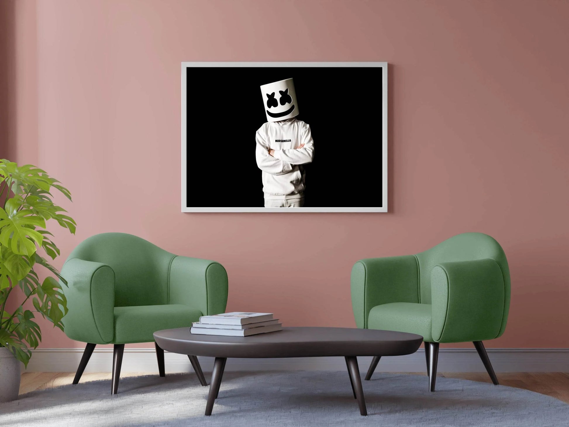 Marshmello Black & White Wall Art - beink online art store