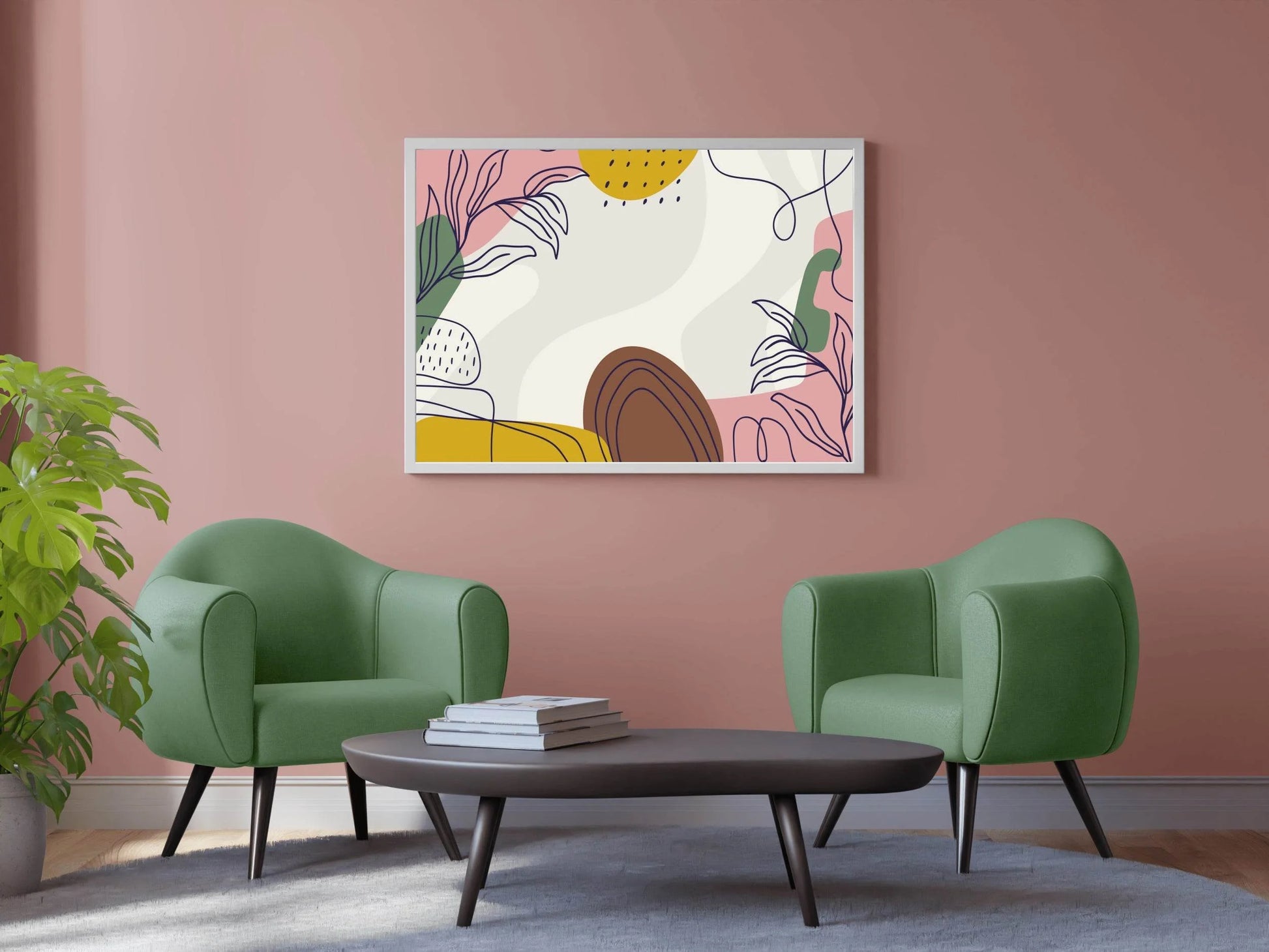 Heliconia Flower Design Wall Art - beink online art store