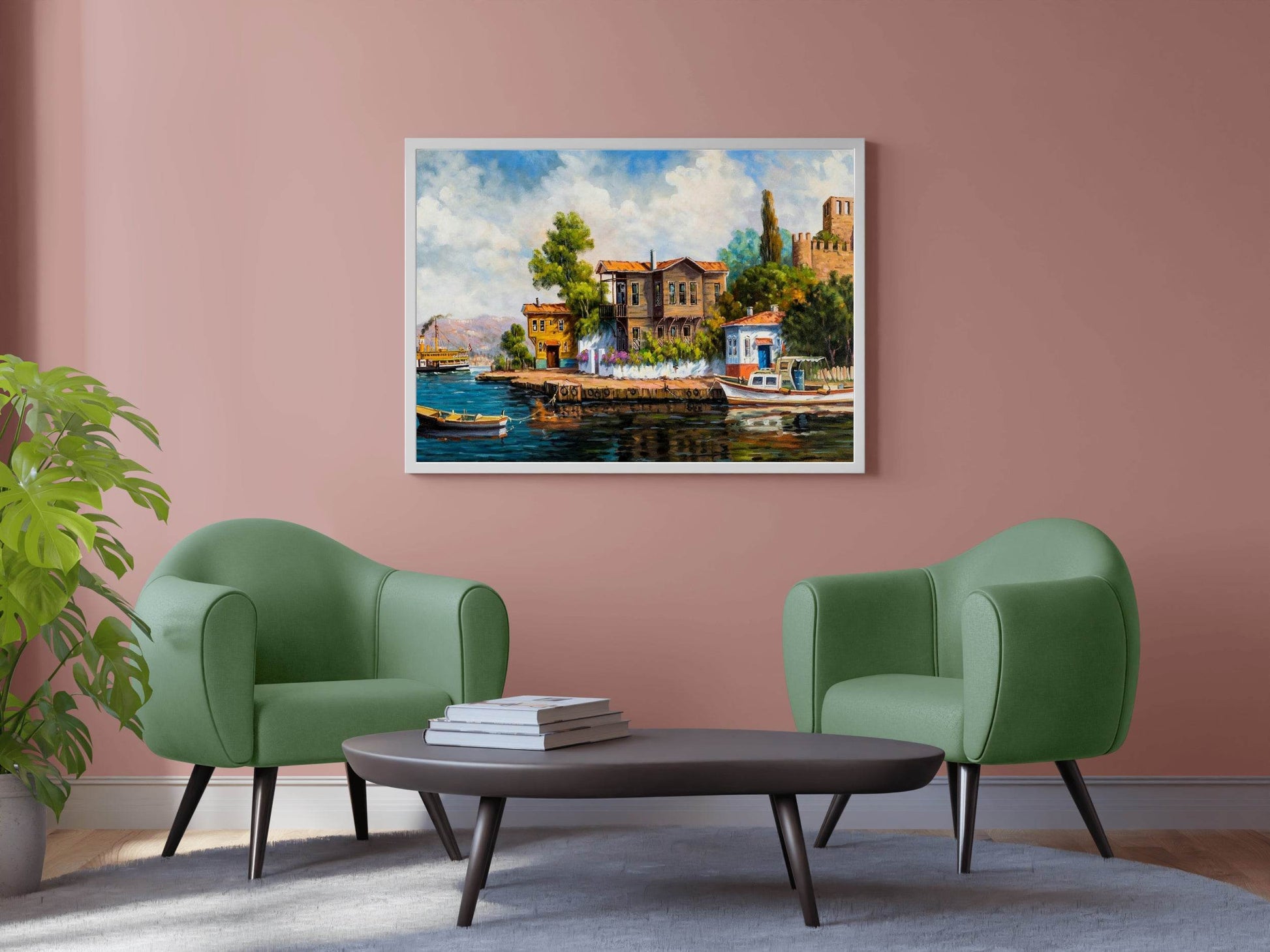 Beautiful Anchorage For Fishermen Wall Art - beink online art store