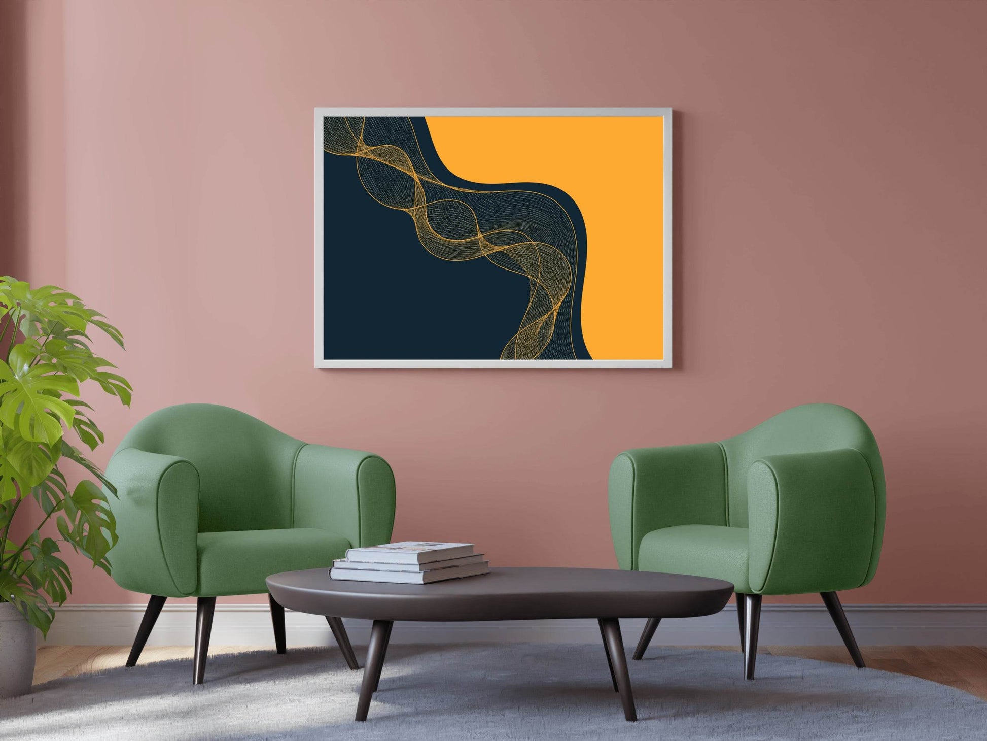 Particle Flow Digital Wave Abstract Wall Art - beink online art store