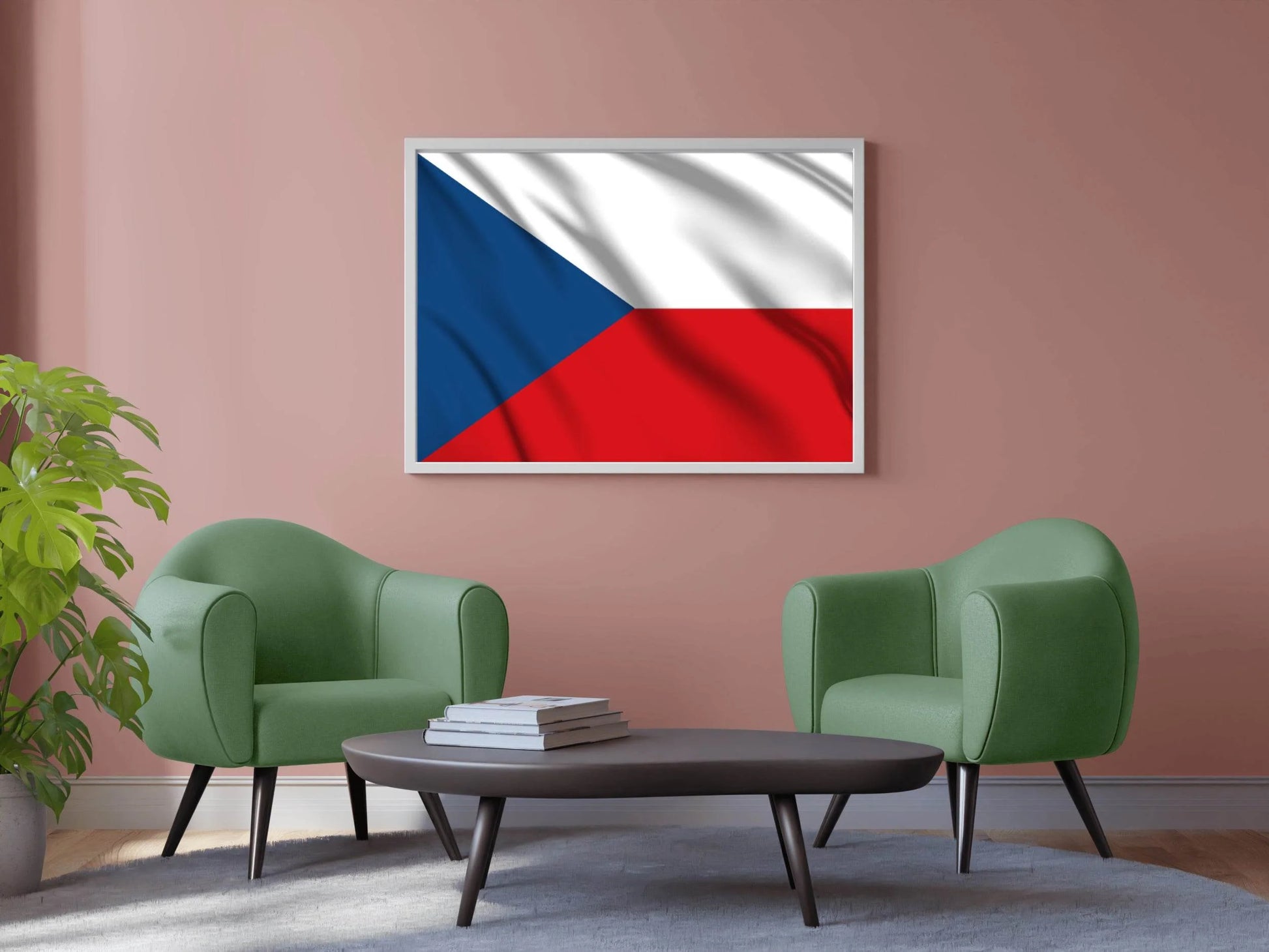 Czech Republic Flag Wall Art - beink online art store