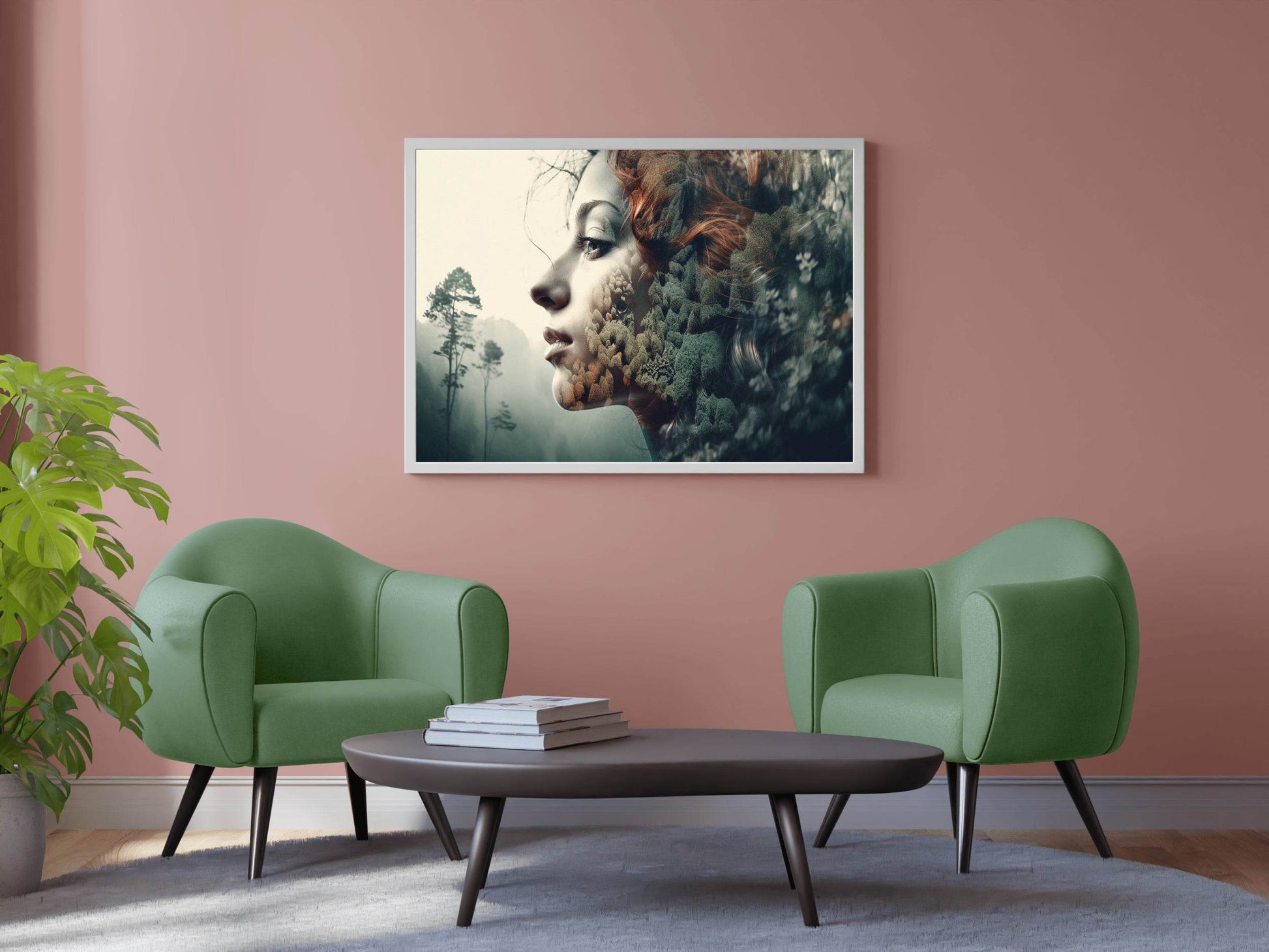 Young Women in Forest Digital Art - beink online art store